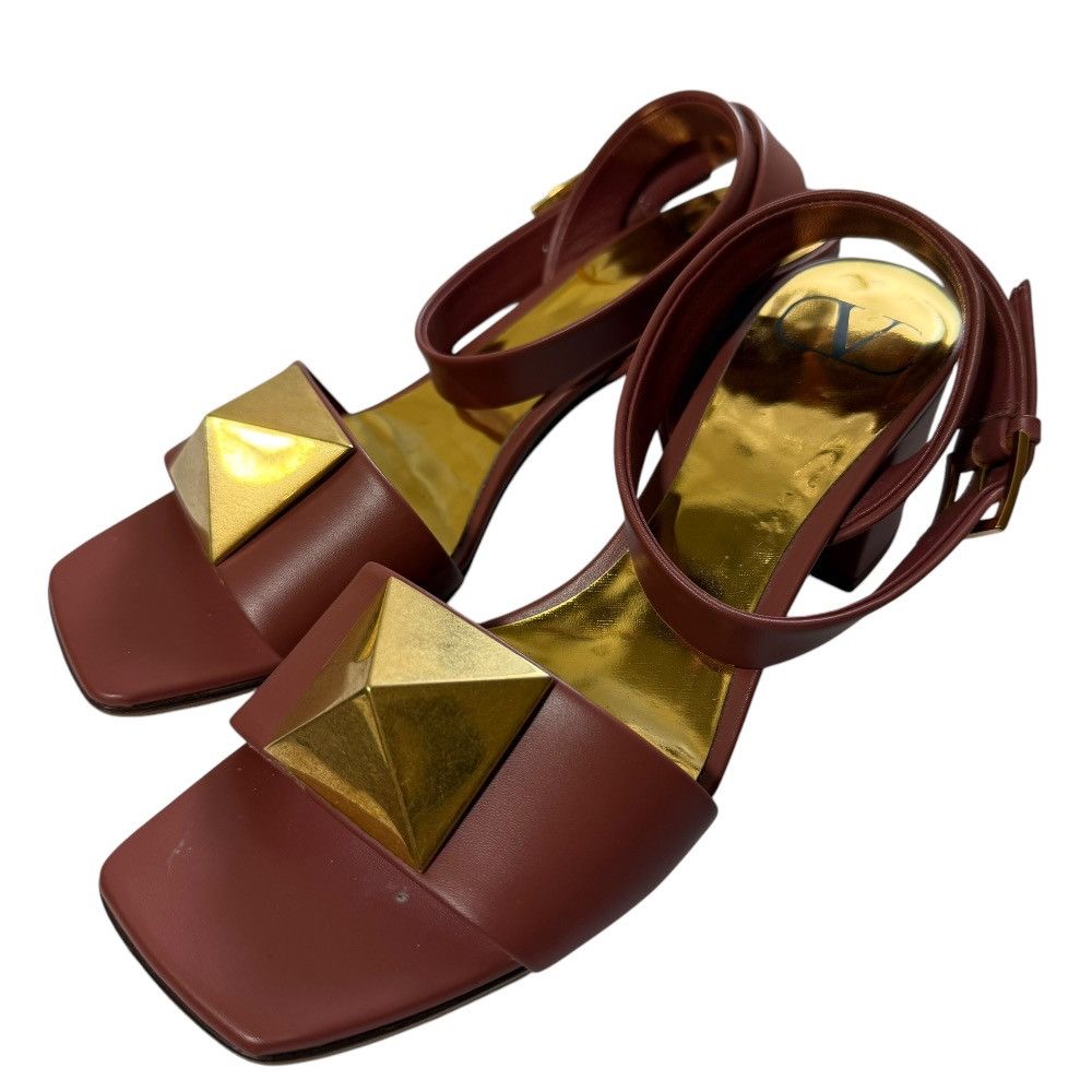 Valentino Valentino Valentino Garavani Rockstud Leather Sandals Leather Shoes DUTY FREE for USA Size ONE SIZE - 1 Thumbnail