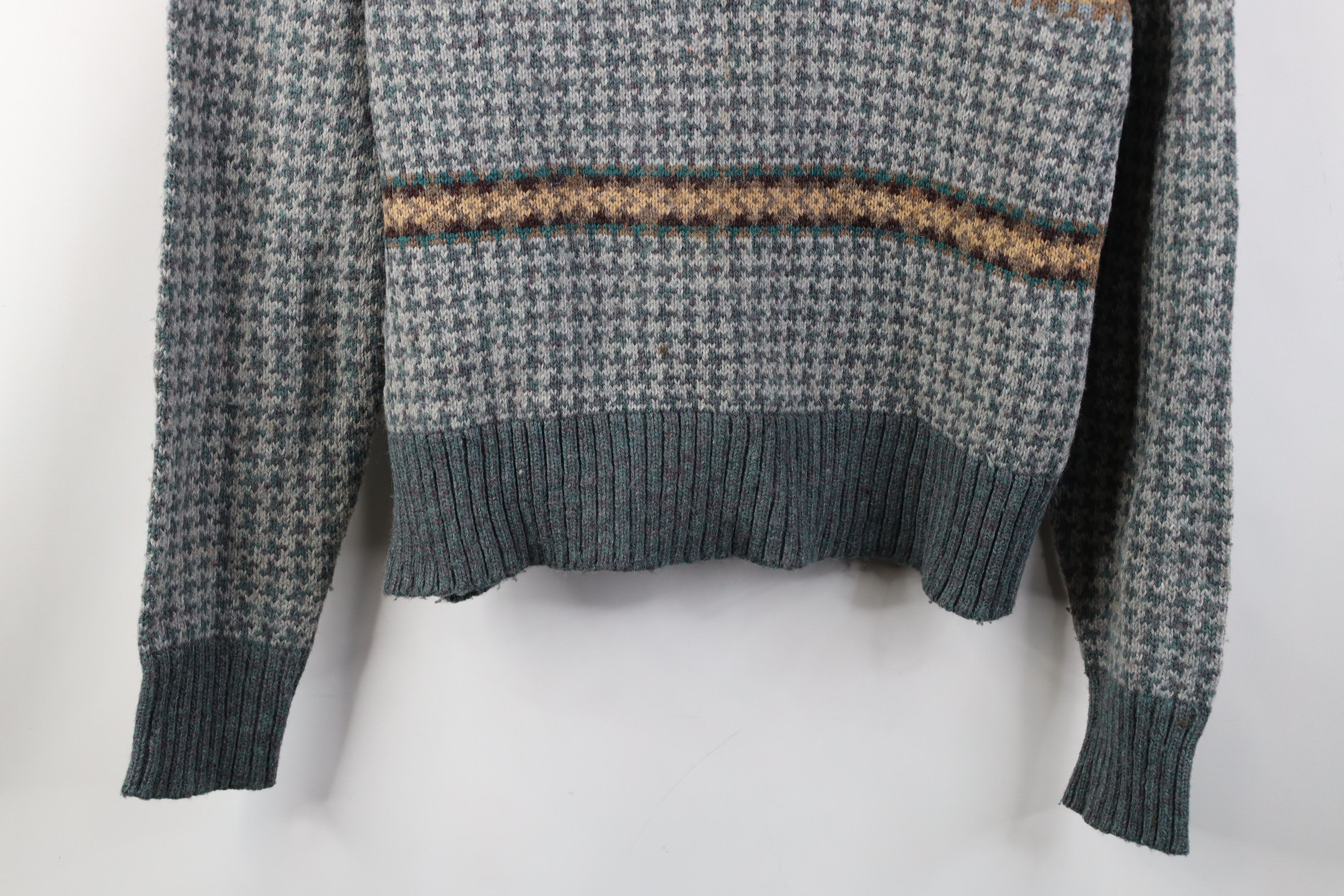 Lacoste Vintage 70s 80s Izod Lacoste Houndstooth Knit Sweater Size US M / EU 48-50 / 2 - 3 Thumbnail
