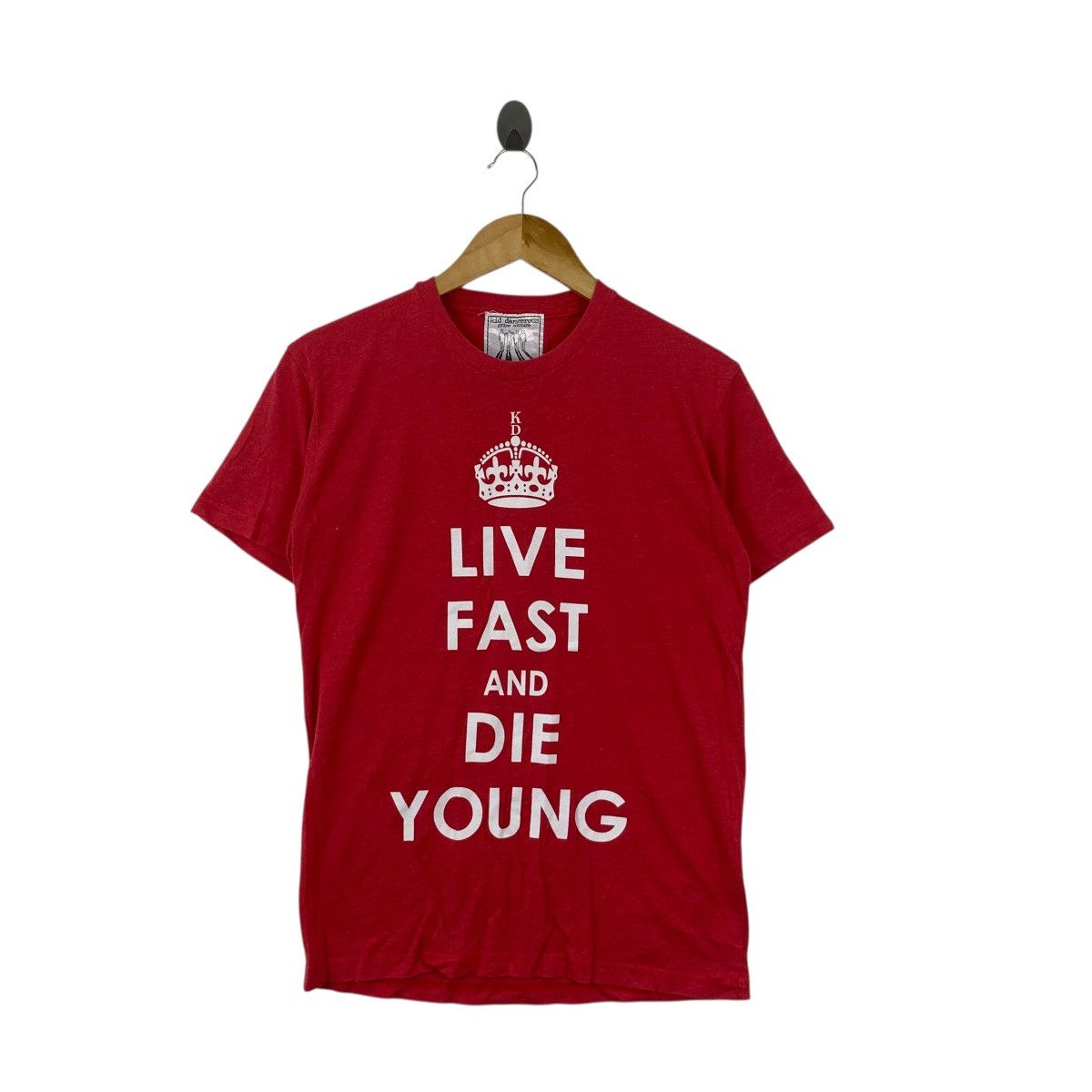 Other KID DANGEROUS LOS ANGELES Live Fast Red Tee Shirt Top Size US S / EU 44-46 / 1 - 3 Thumbnail