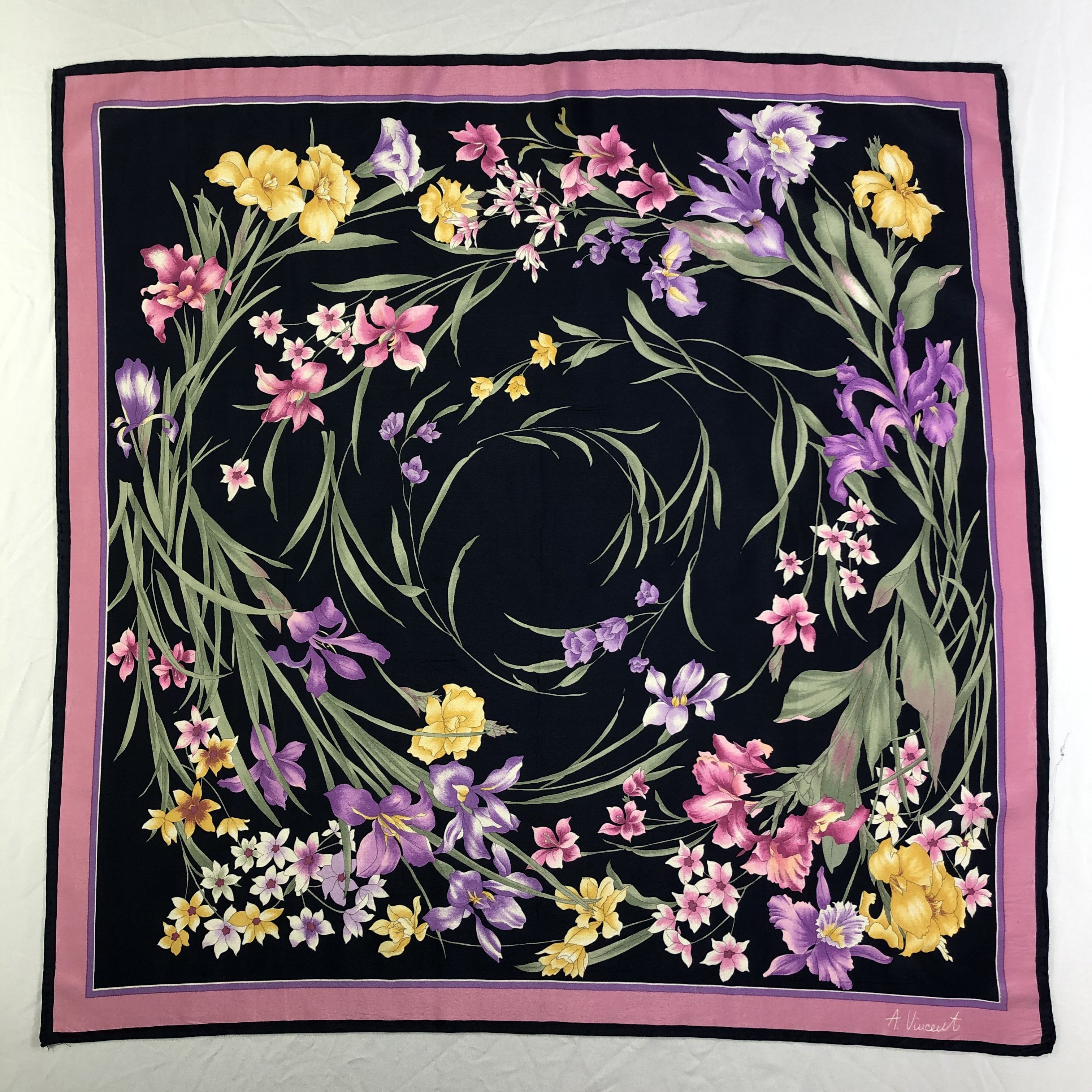 Vintage Vintage A.Vincent Silk Scarf Size ONE SIZE - 2 Thumbnail