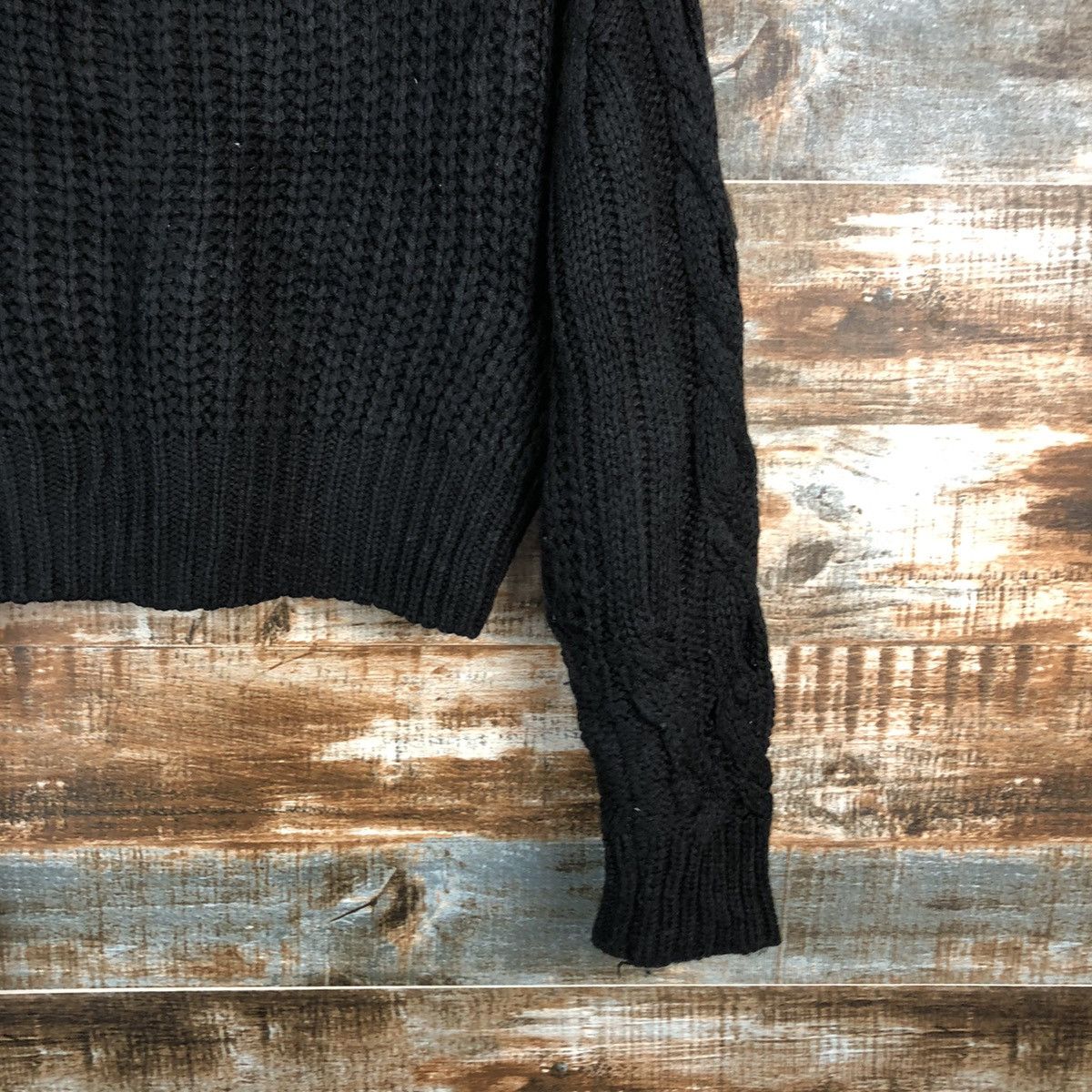 Homespun Knitwear As Know As Black croptop Cardigan Knitwear #A2324 Size L / US 10 / IT 46 - 16 Thumbnail