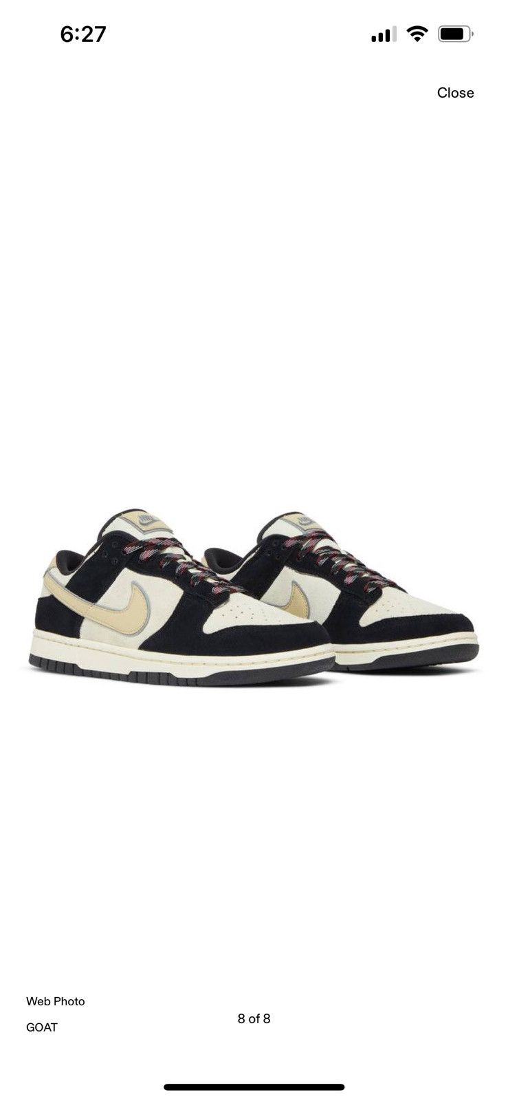 image of Nike Dunk Low Lx Black Suede Shoes, Women's (Size 4)