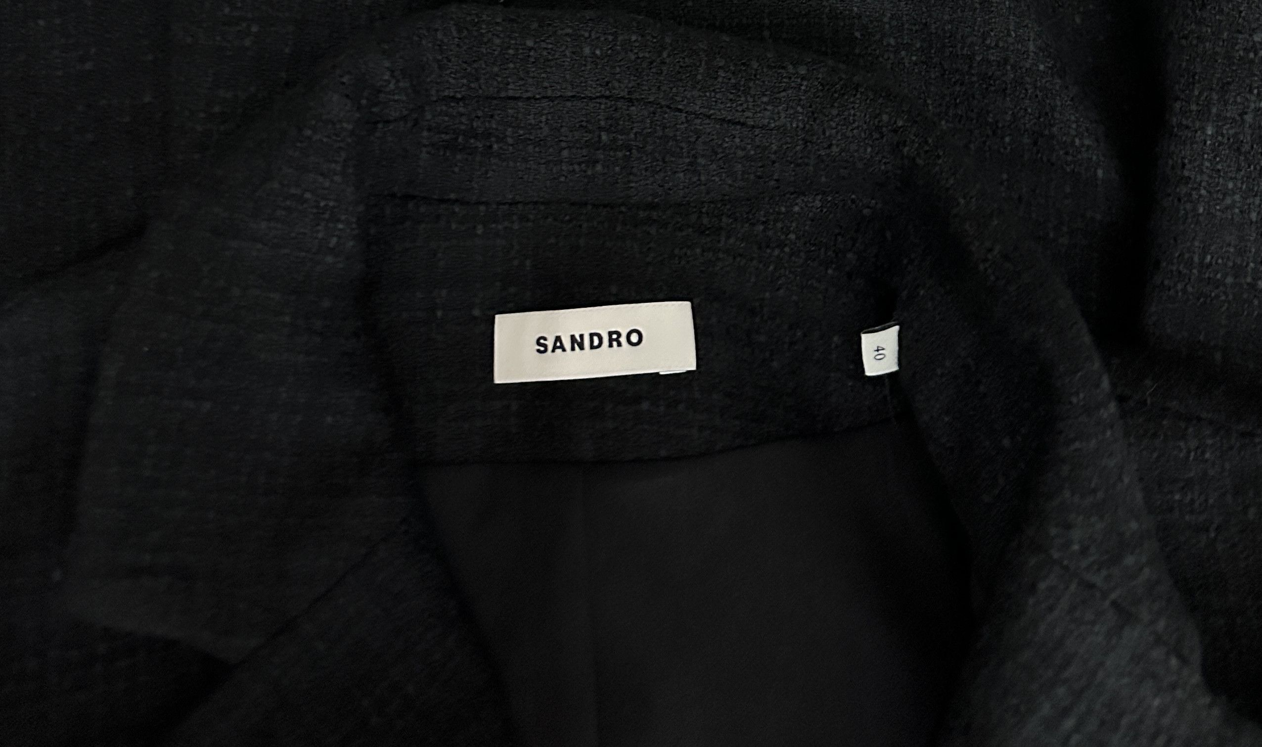 Sandro Short Tweed Black Dress Size M / US 6-8 / IT 42-44 - 7 Thumbnail
