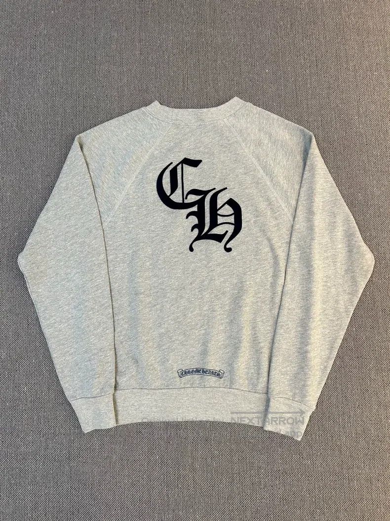 Chrome Hearts CHROME HEARTS Size S Grey flocking sweater three-letter flo Size US S / EU 44-46 / 1 - 2 Thumbnail