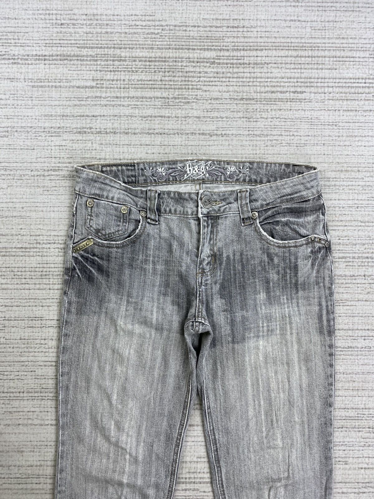 Hysteric Glamour Vintage Flared H&G Grey Wash Denim Pants Size US 31 - 5 Thumbnail