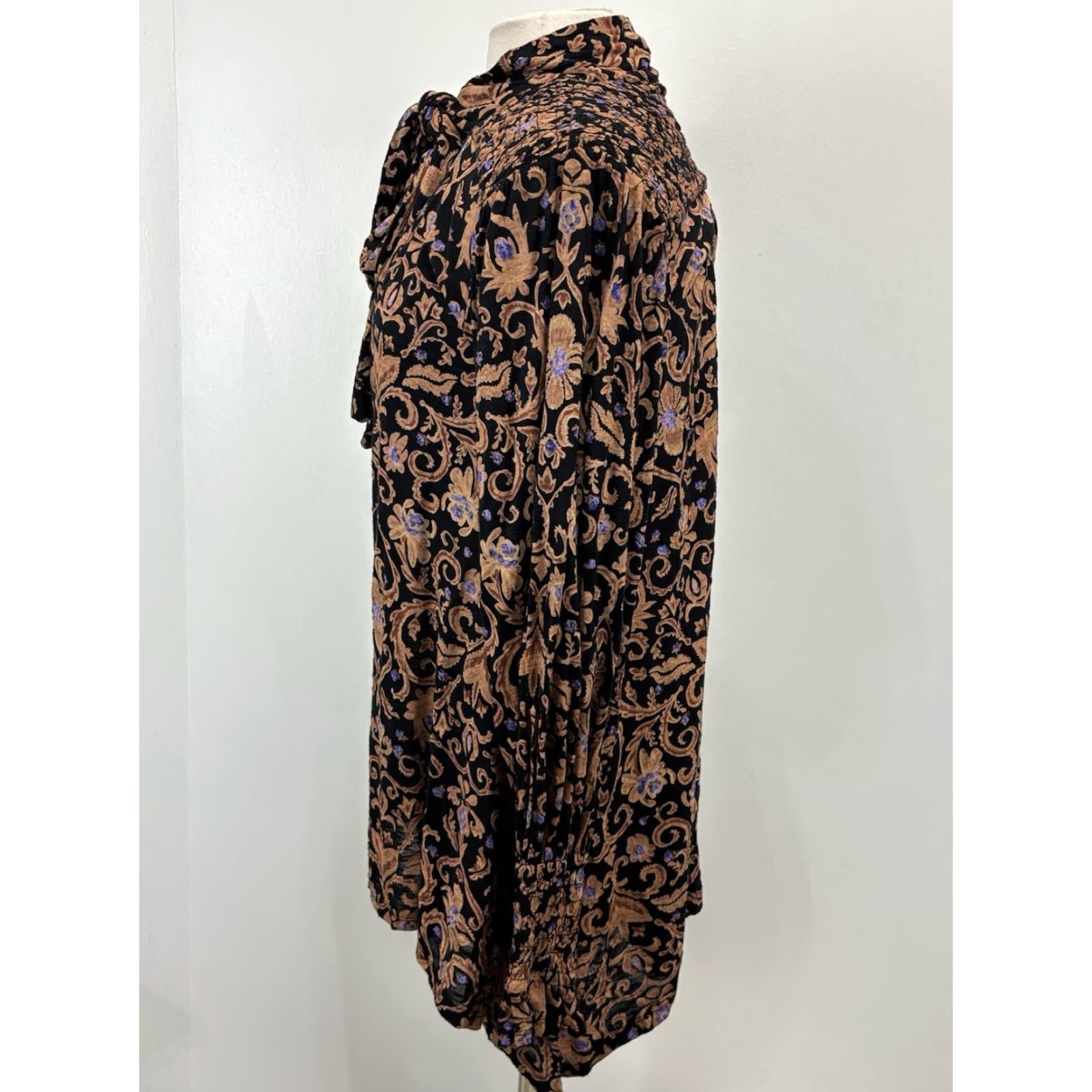 Free People Free People Bridgette Tunic Shirt Paisley Multicolor Oversized V-Neck Long Sleeve XS Womens Size XS / US 0-2 / IT 36-38 - 2 Thumbnail