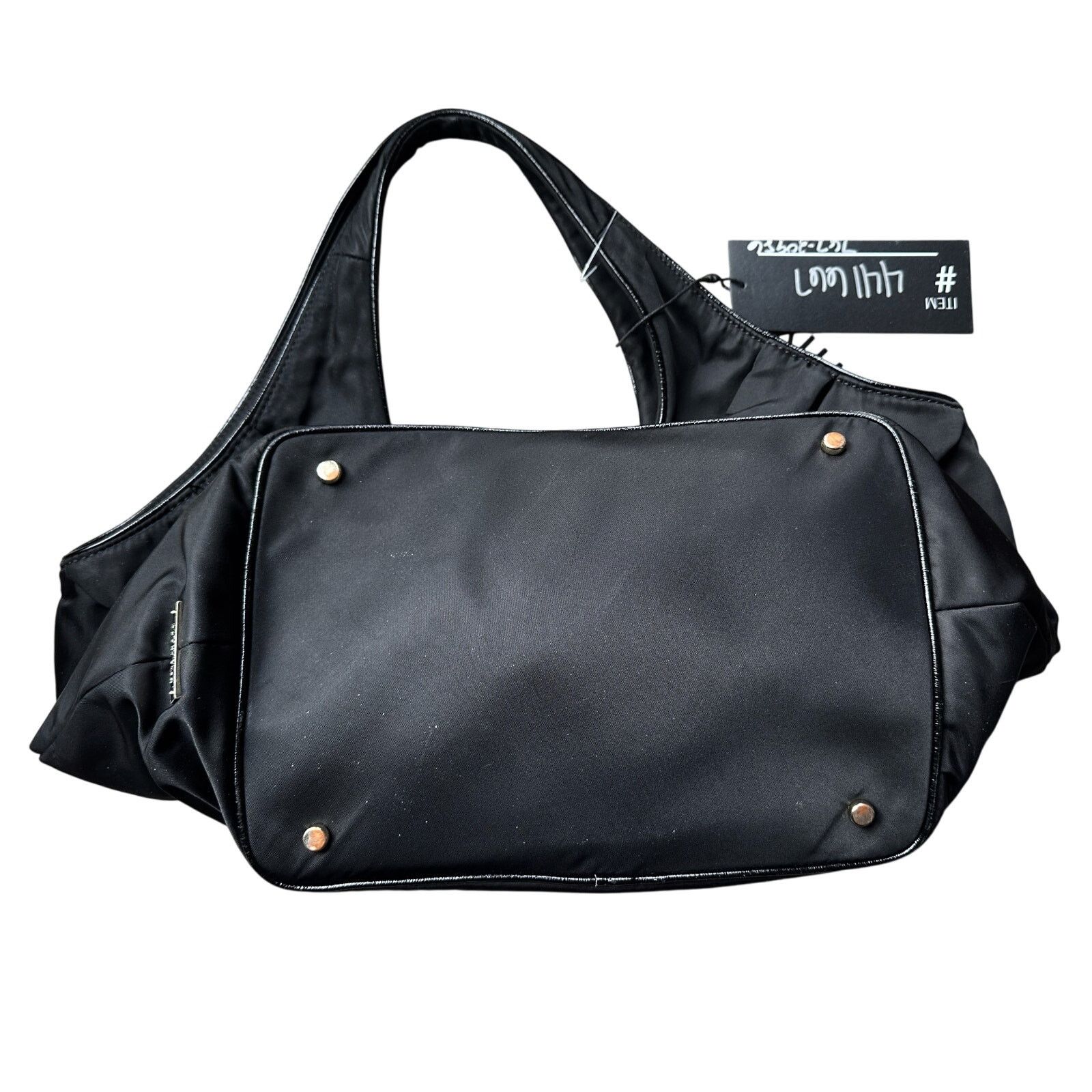 Kate Spade Kate Spade Black Nylon Ribbon Handbag - Polka Dot Interior Size ONE SIZE - 3 Thumbnail