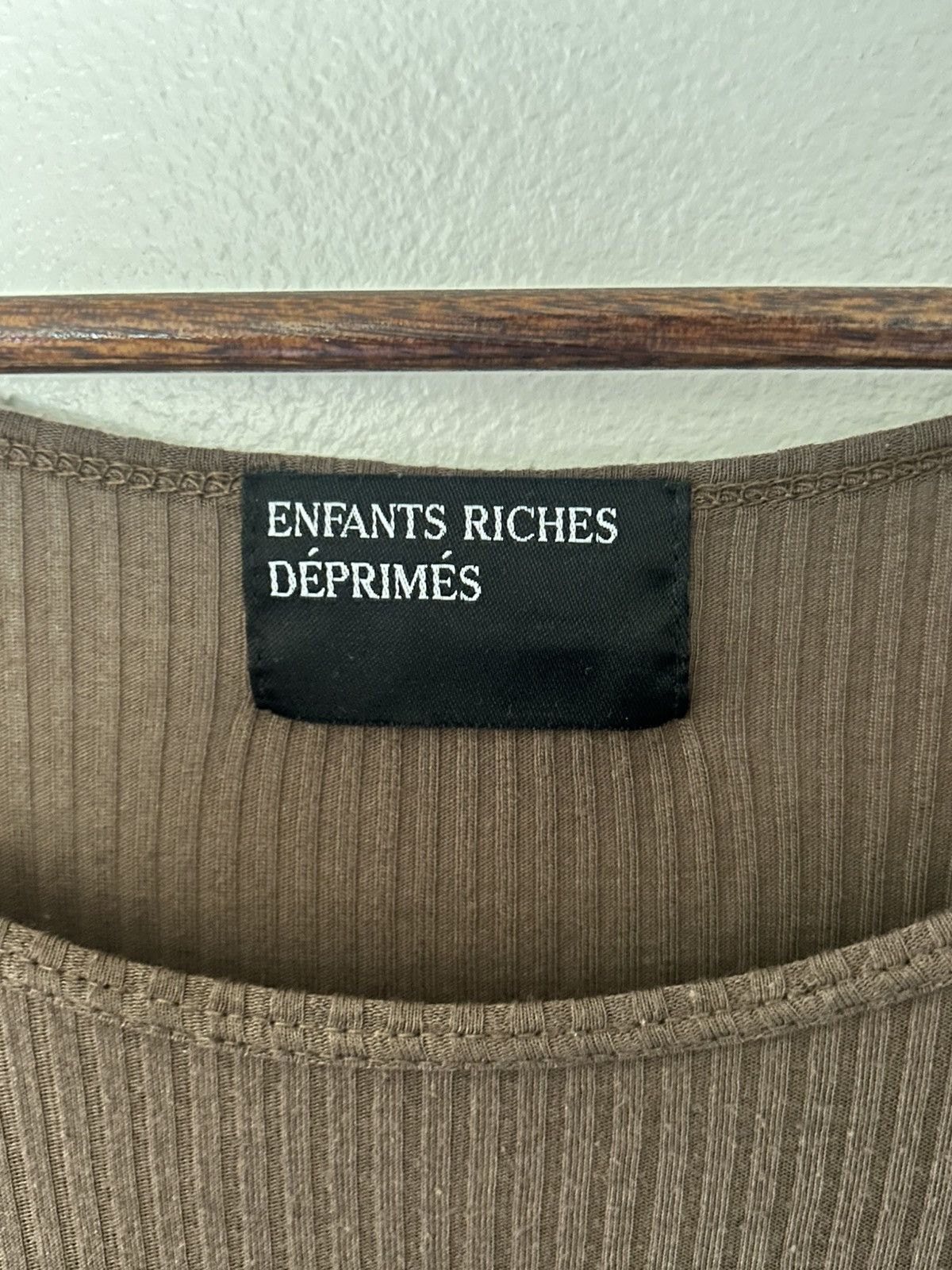 Enfants Riches Deprimes Enfants Riches Deprimes Ribbed Slogan Embroidered Shirt Size US S / EU 44-46 / 1 - 2 Thumbnail