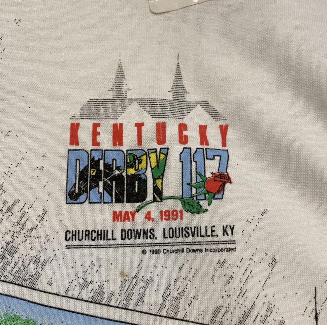 Other Vintage 1990 Kentucky Derby Single Stitch T Shirt Size US L / EU 52-54 / 3 - 4 Thumbnail