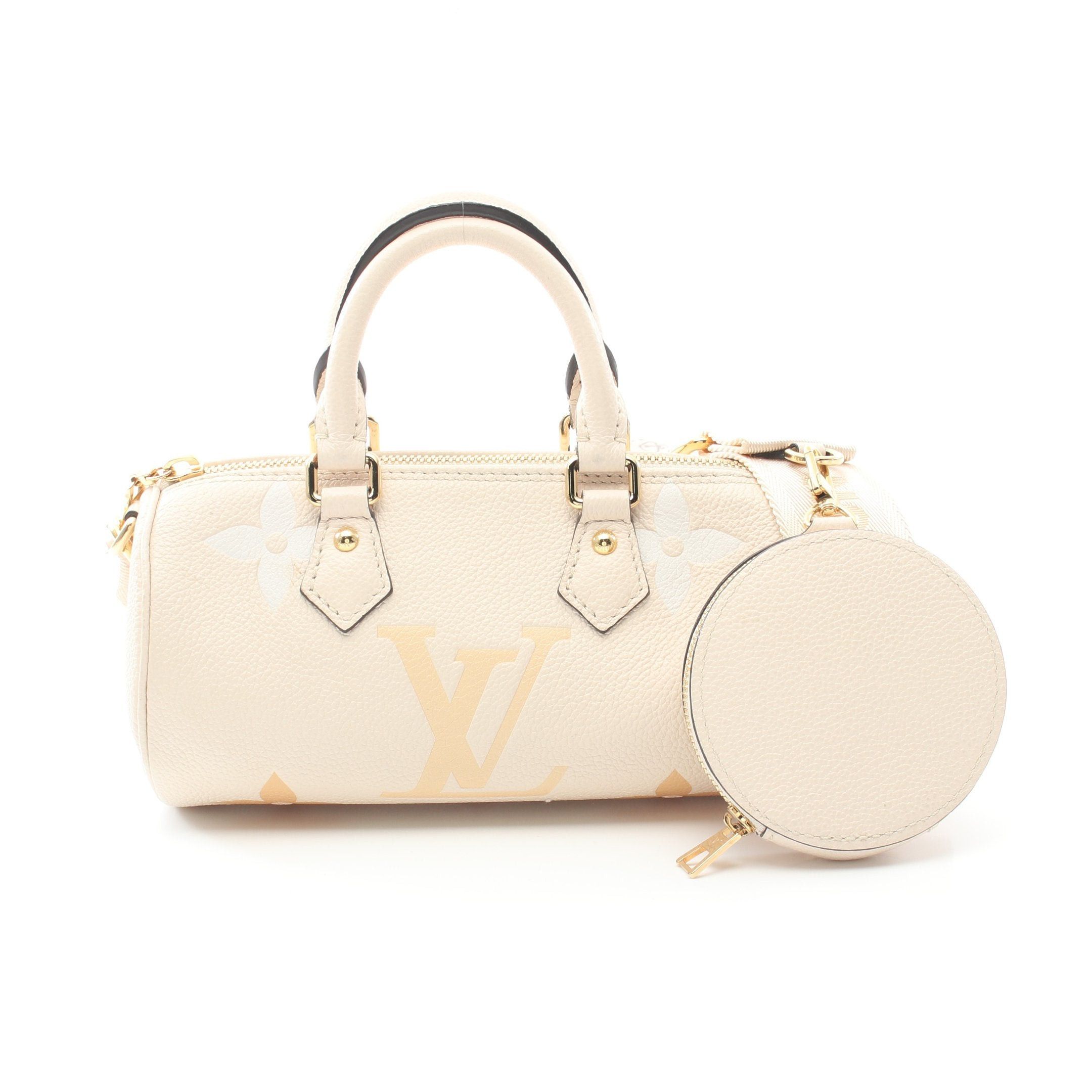 Louis Vuitton Louis Vuitton Papillon Bb Monogram Empreinte Claim Saffron Handbag Leather Ivory Beige Size ONE SIZE - 1 Thumbnail