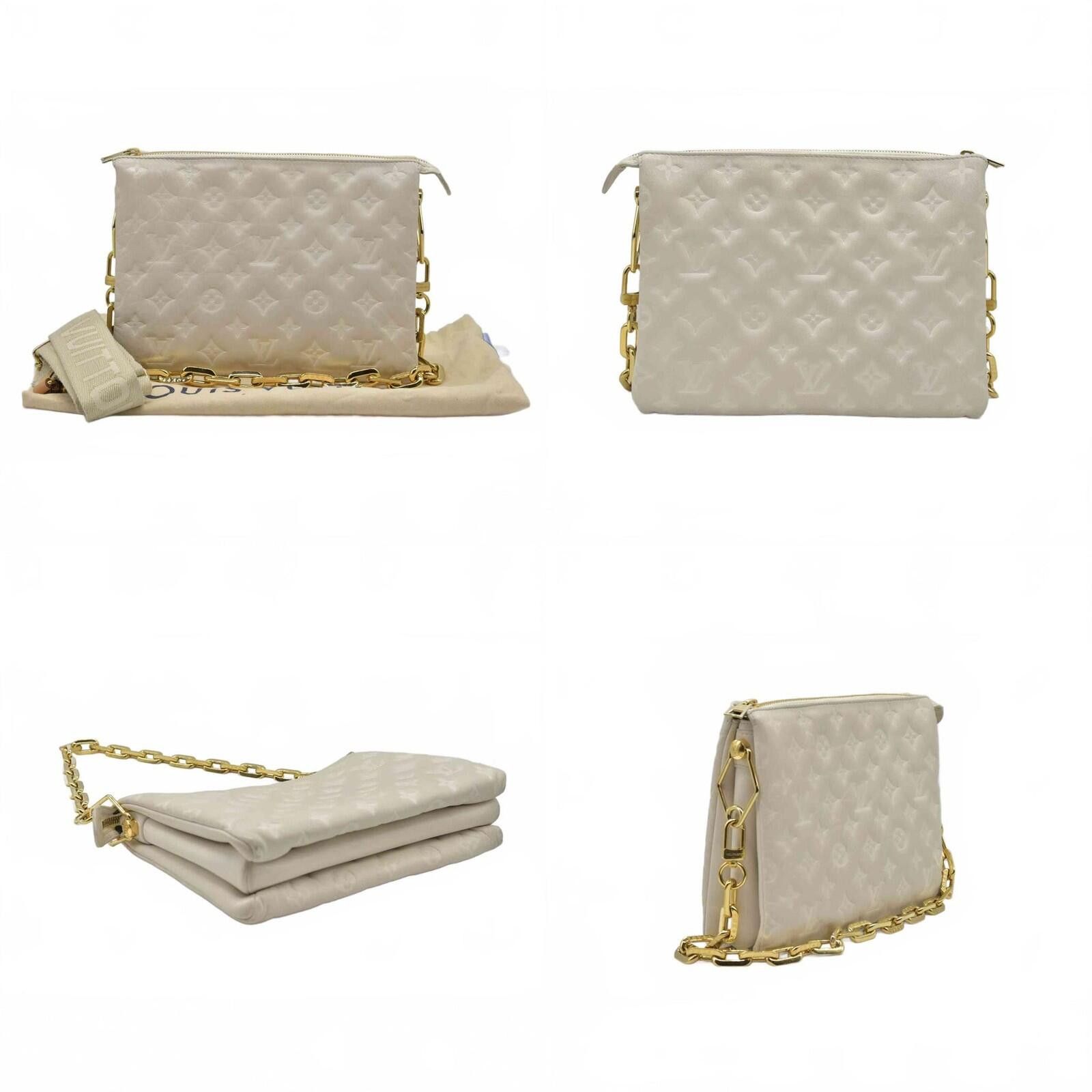Louis Vuitton $4950 Louis Vuitton Lambskin Embossed Monogram Coussin PM Size ONE SIZE - 2 Thumbnail