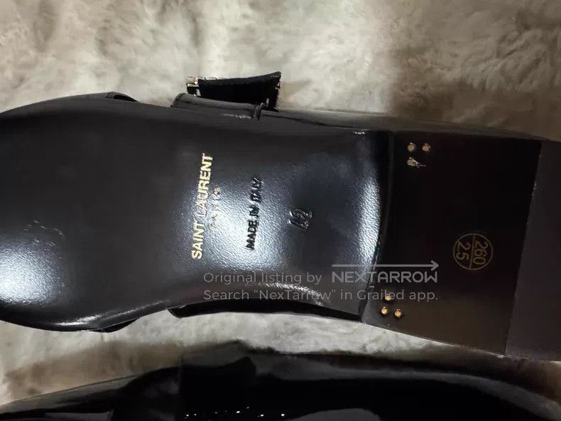 Saint Laurent Paris Saint Laurent Paris Crystal Buckle Men's Loafers Leather S Size US 9 / EU 42 - 6 Thumbnail
