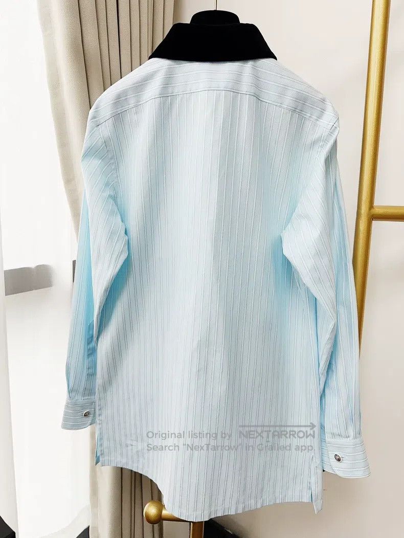 Chanel Chanel 22B autumn and winter preview blue striped velvet c Size XXS / US 00 / IT 34 - 3 Thumbnail