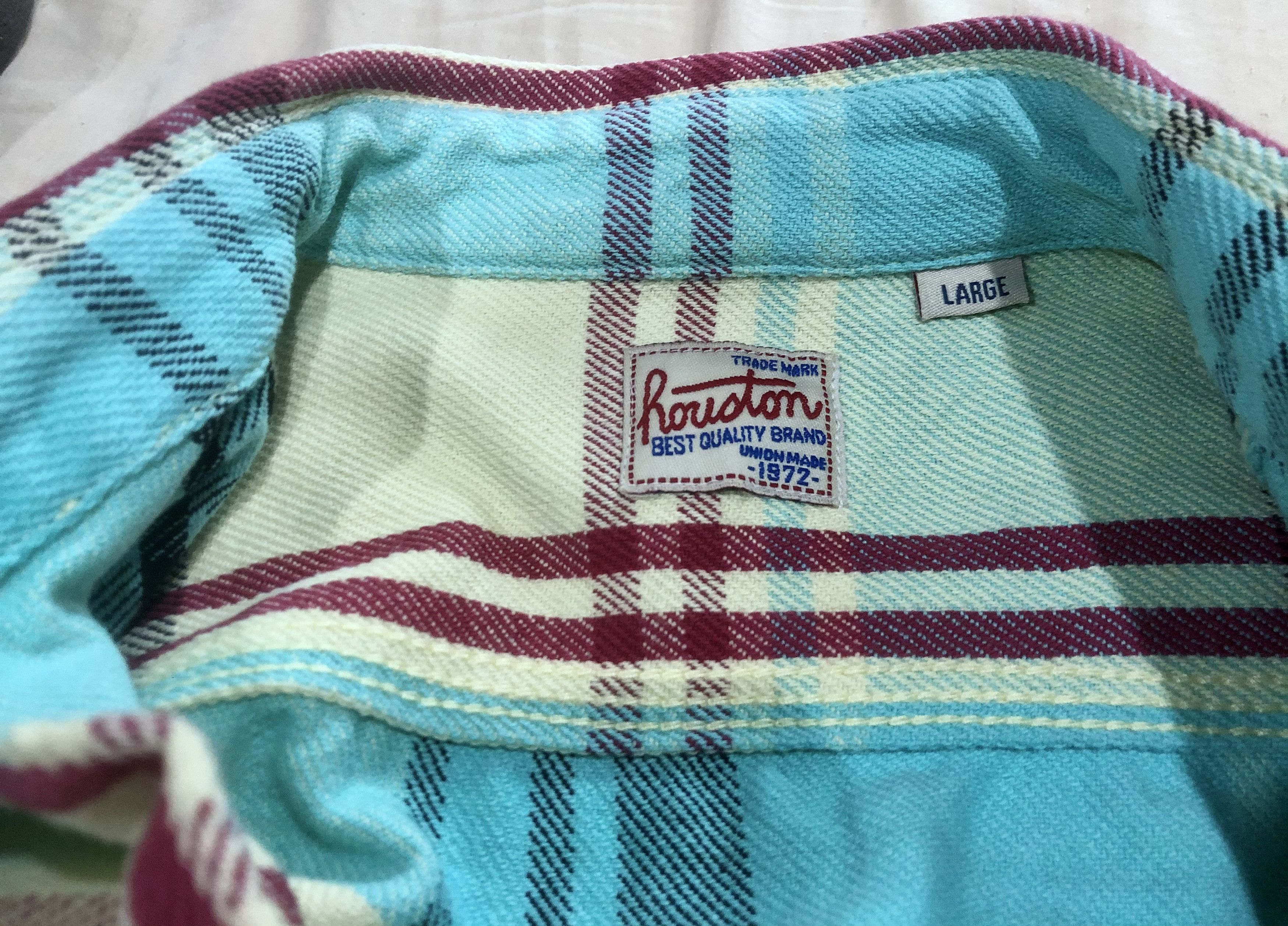 Japanese Brand Houston Union Made Heavy Cotton Flannel Shirt Size US L / EU 52-54 / 3 - 4 Thumbnail
