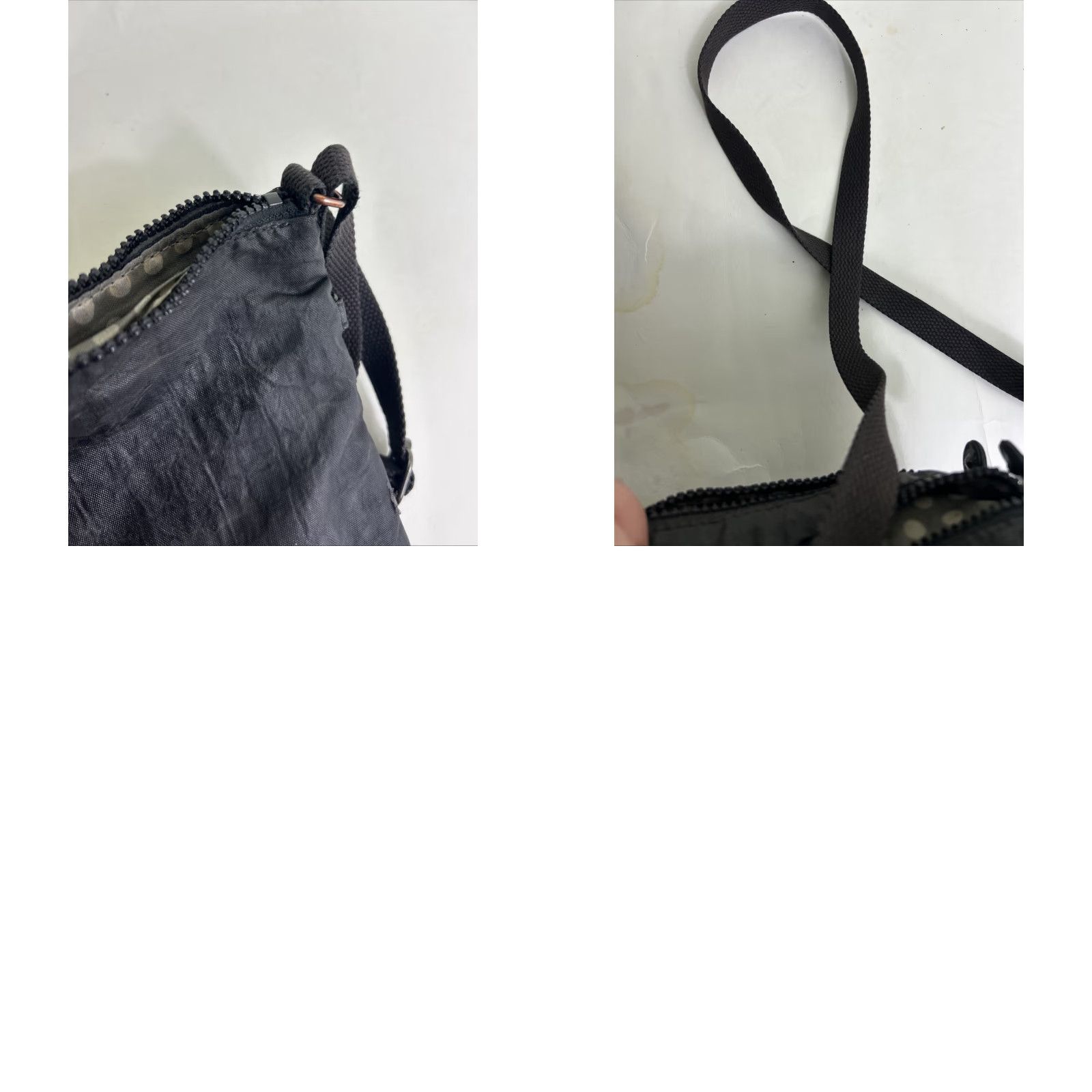 Vintage Kipling Crossbody Bag Black Small Women Zip Flaws Broken Zipper Peeling 7x6x1 Worn Size ONE SIZE - 11 Thumbnail