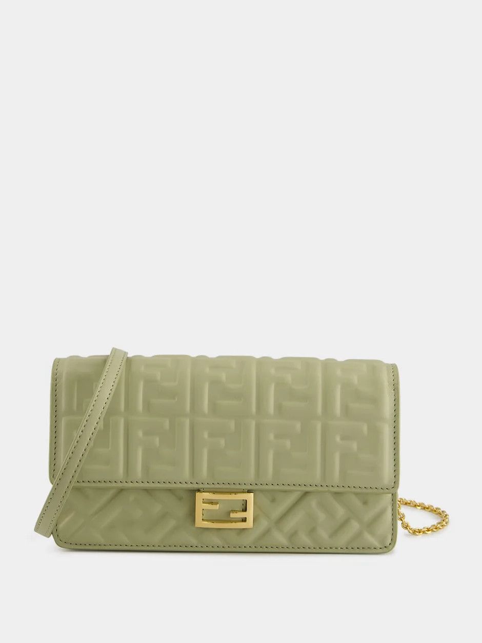 Fendi o1s1wg110526 Size: OS / Baguette Chain Wallet in Sage Green Size ONE SIZE - 1 Thumbnail