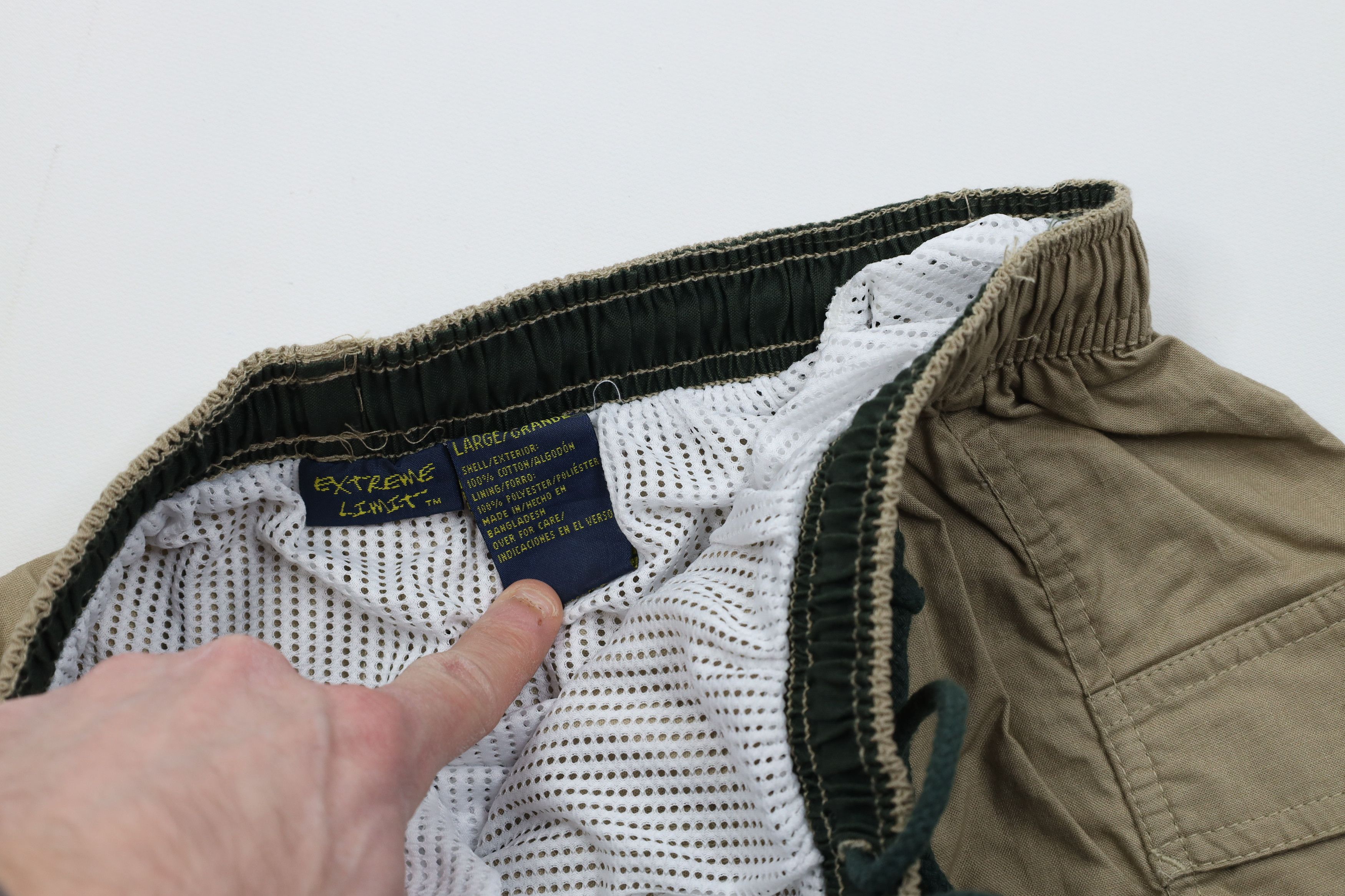 Vintage Vintage 90s Streetwear Lined Above Knee Cargo Shorts Brown Size US 34 / EU 50 - 5 Thumbnail