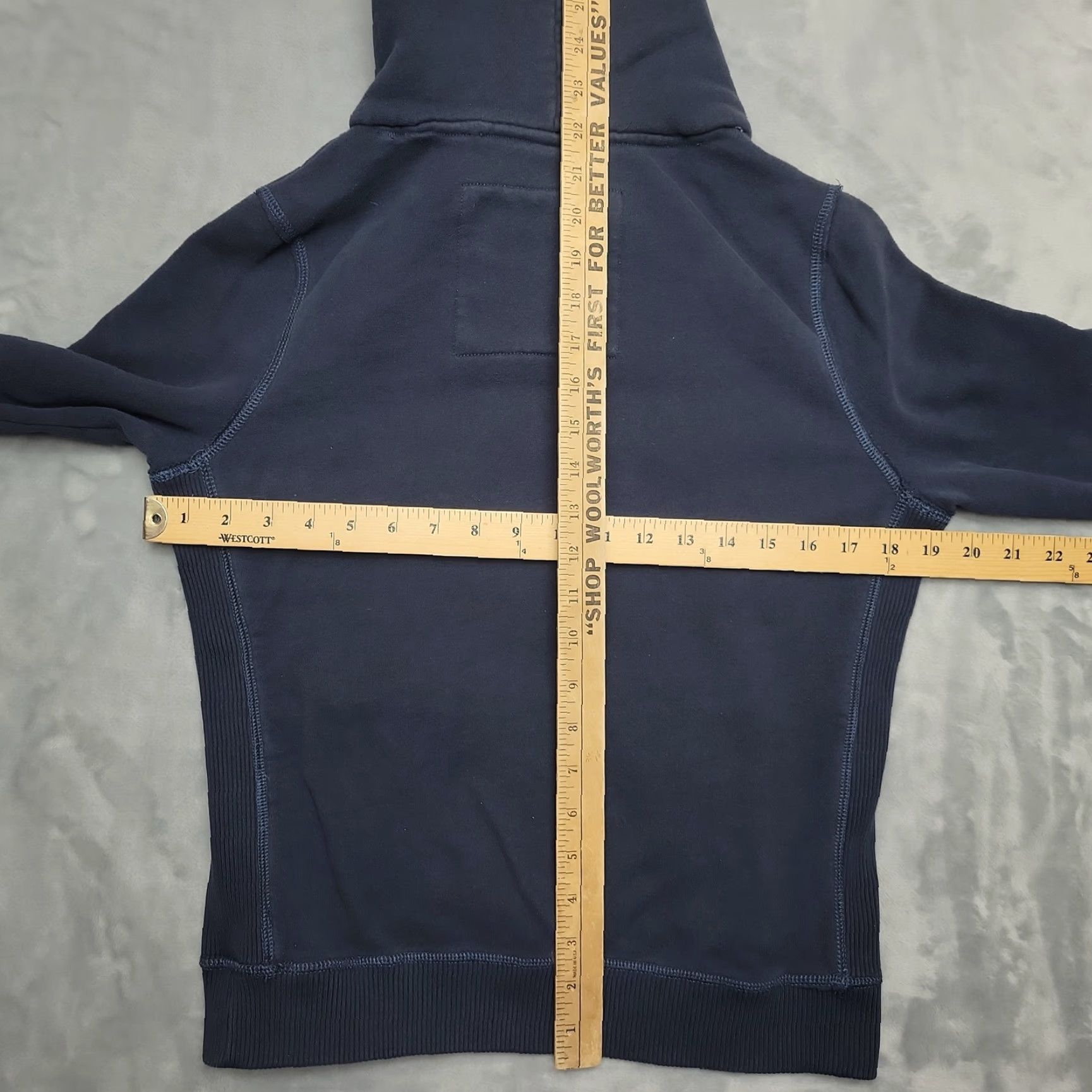 Abercrombie & Fitch VINTAGE Abercrombie & Fitch Hoodie Womens L Blue Cropped Hooded Sweatshirt Y2K Size L / US 10 / IT 46 - 8 Thumbnail