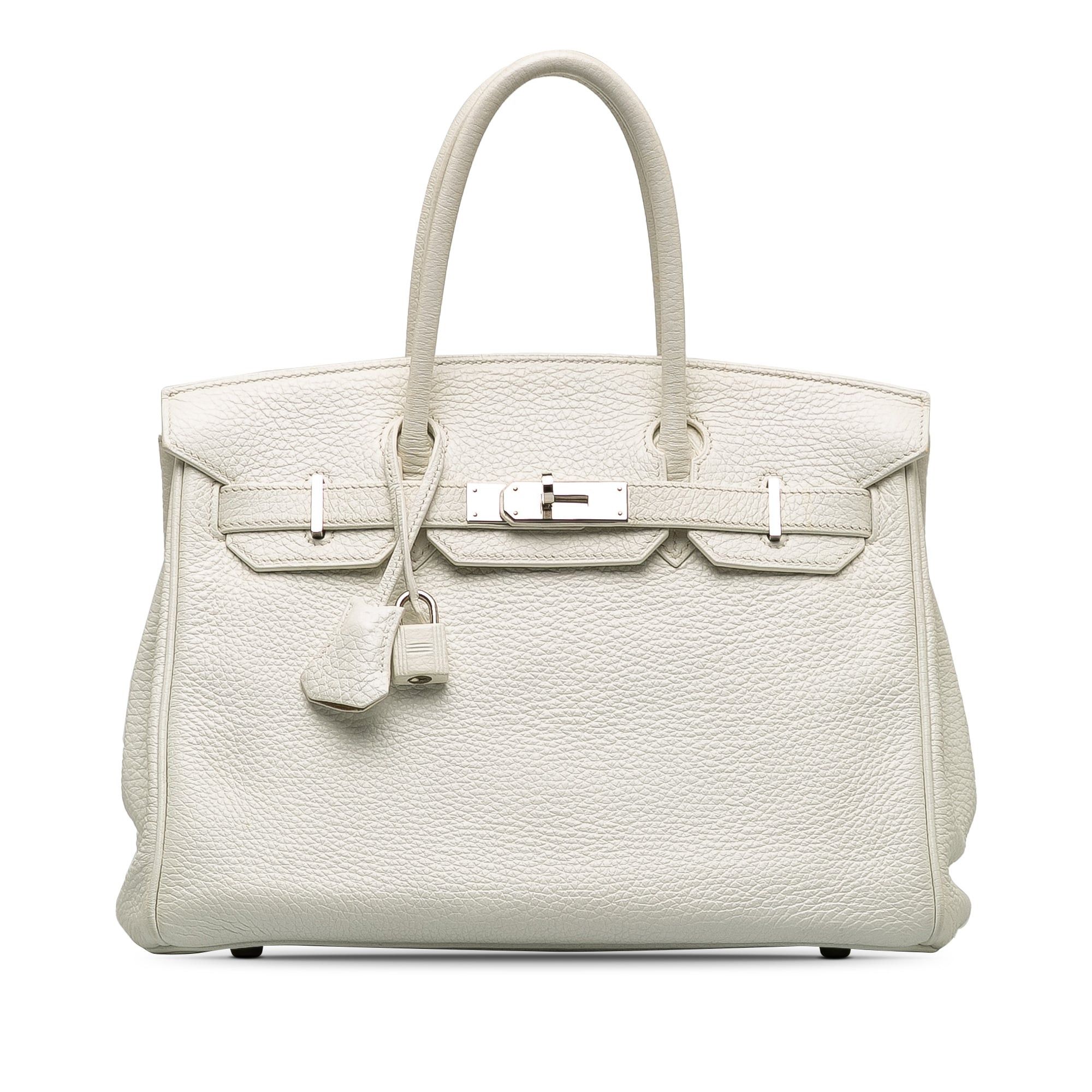 Hermes Hermès Clemence Birkin 30 White Size ONE SIZE - 1 Thumbnail