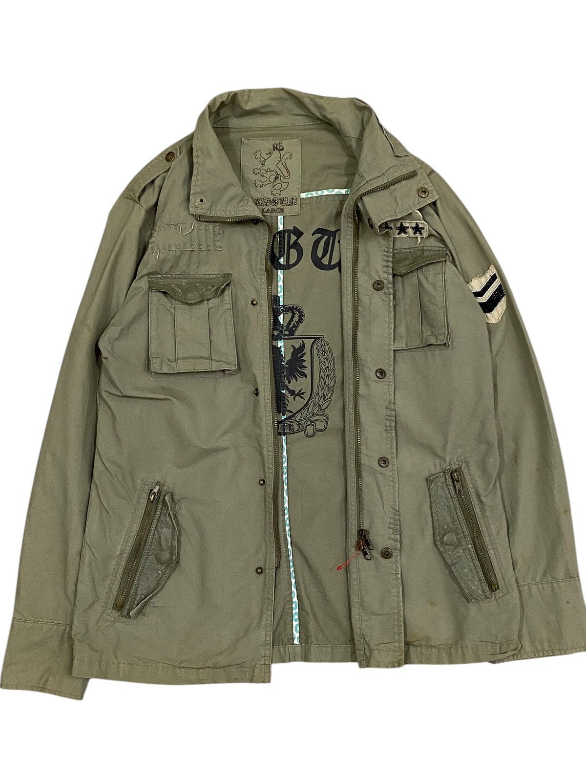 Vintage Vtg Jacket Military Style Size US L / EU 52-54 / 3 - 1 Thumbnail