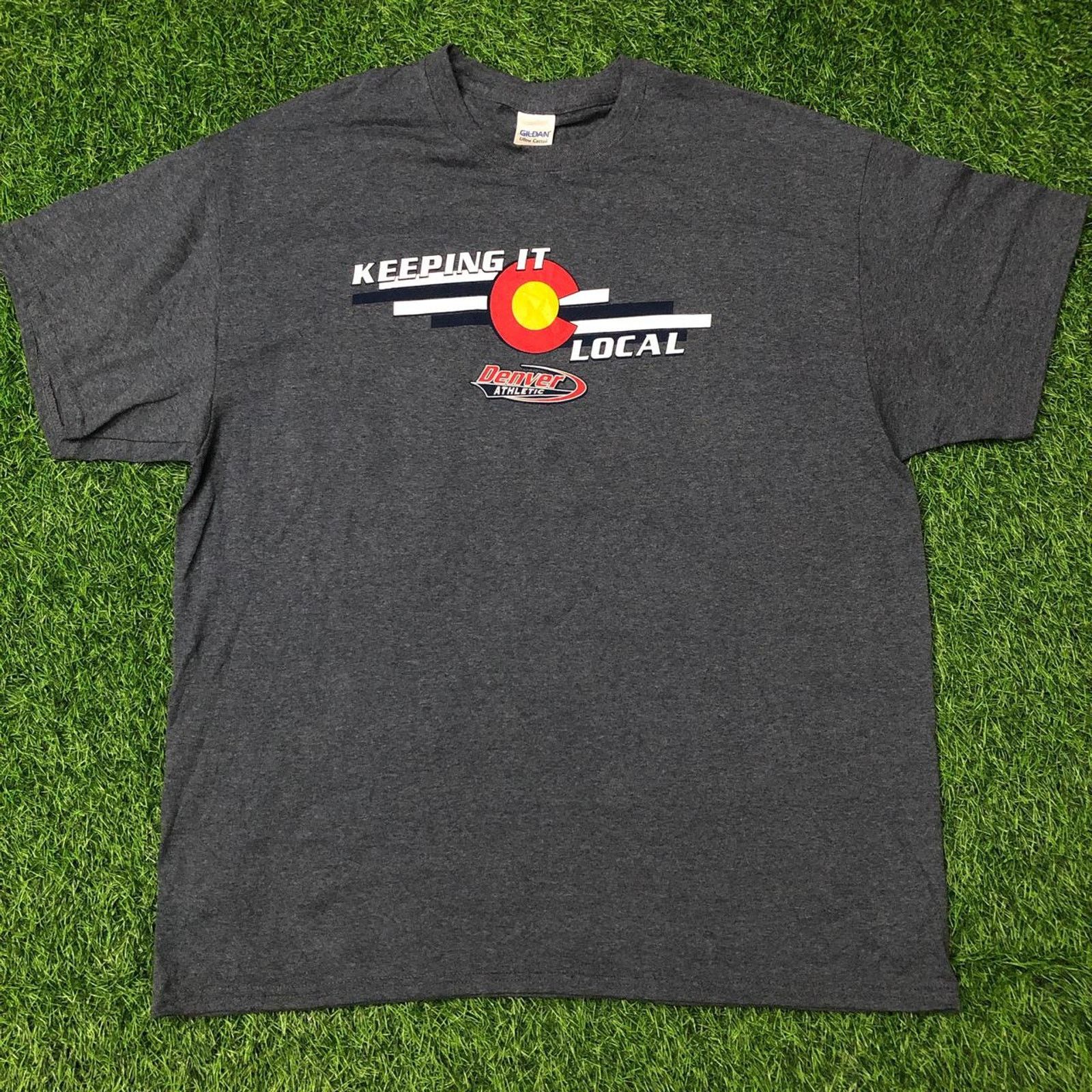 Gildan Men’s Blue Denver Athletic ‘Keeping It Local’ Graphic Tee Size US XL / EU 56 / 4 - 1 Thumbnail
