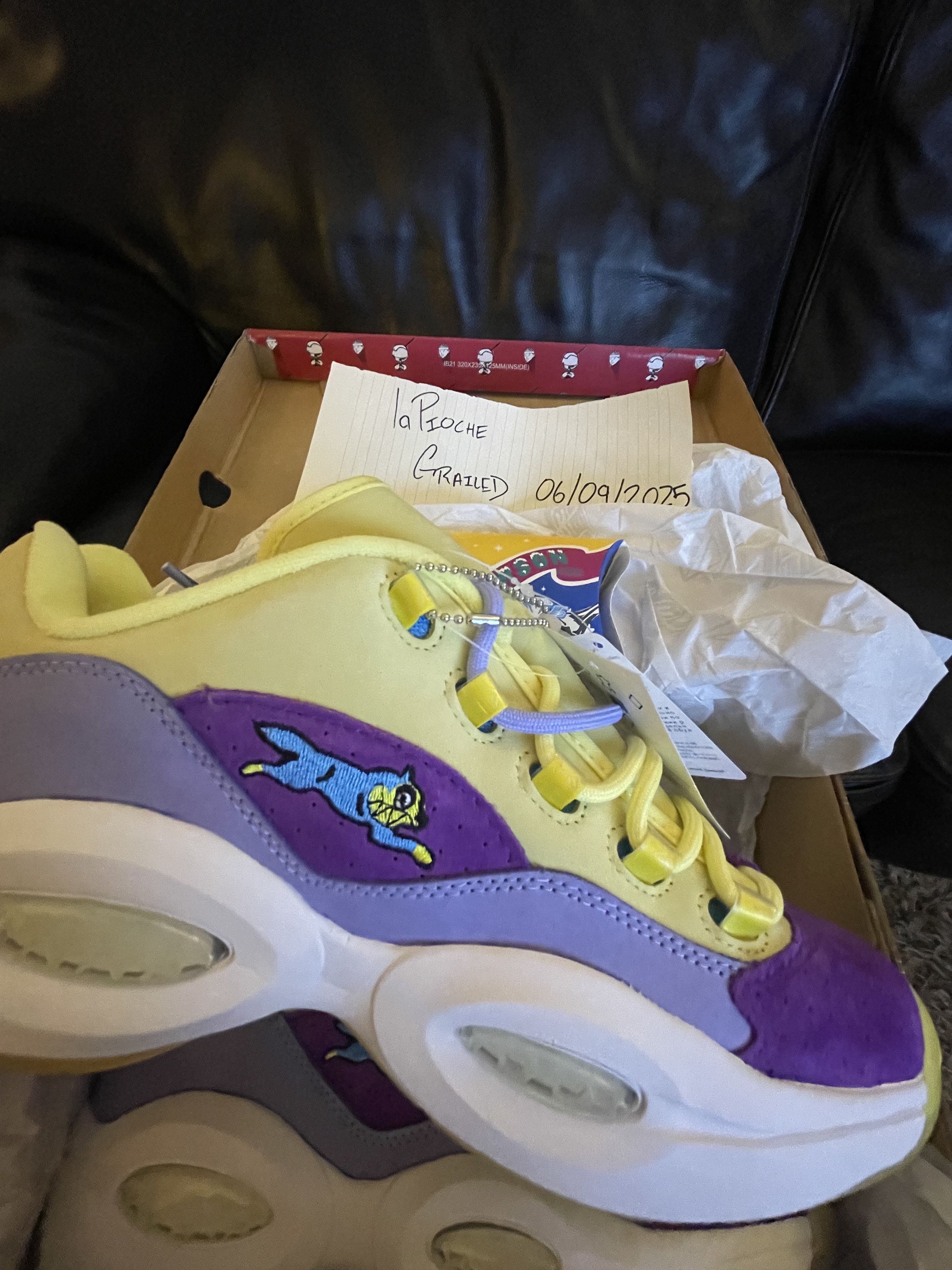 Reebok Reebok Question Low BBC Ice Cream Running Dog Yellow Purple Size US 10 / EU 43 - 2 Thumbnail