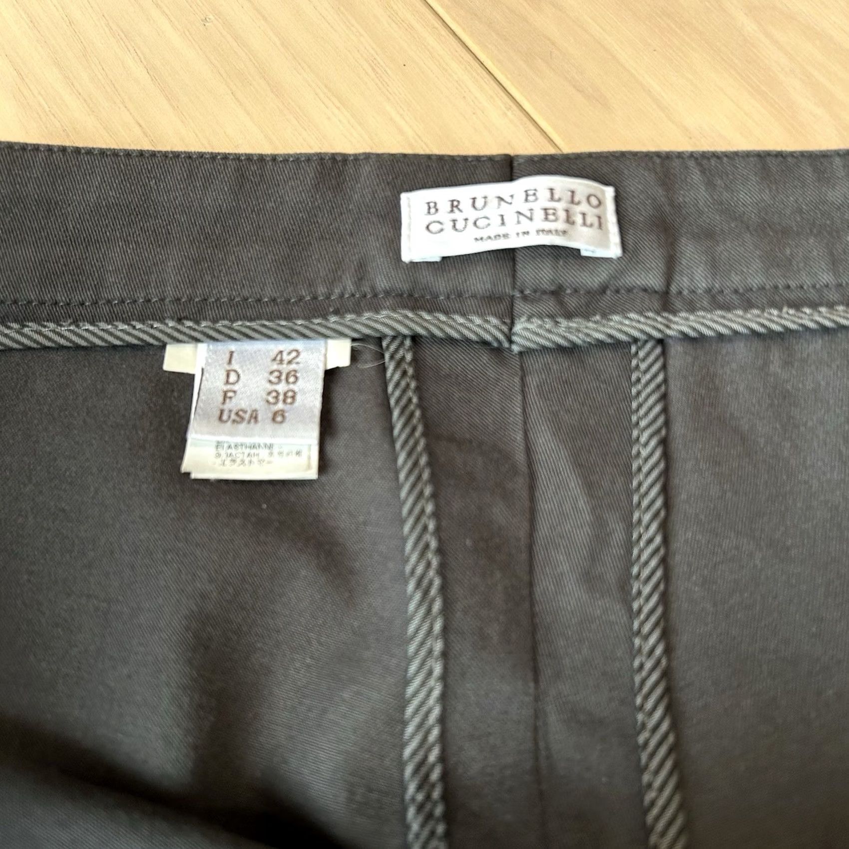 Brunello Cucinelli Brunello Cucinelli Slim Straight Cotton Trousers Distressed Womens USA 6 Size 28" / US 6 / IT 42 - 4 Thumbnail