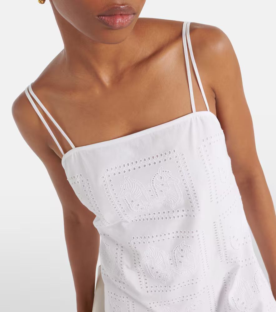 Tory Burch o1s22i1n1024 Midi Lace Dress in White Size XS / US 0-2 / IT 36-38 - 4 Thumbnail
