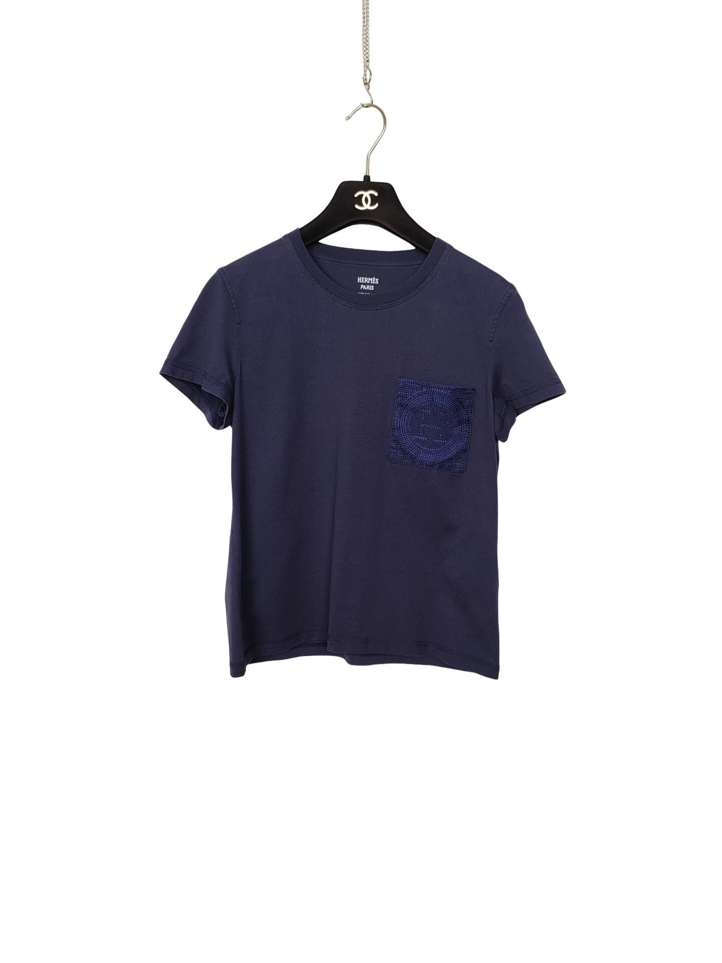 Hermes Hermès Embroidered Pocket Short Sleeve Shirt Size 36 Size XS / US 0-2 / IT 36-38 - 1 Thumbnail