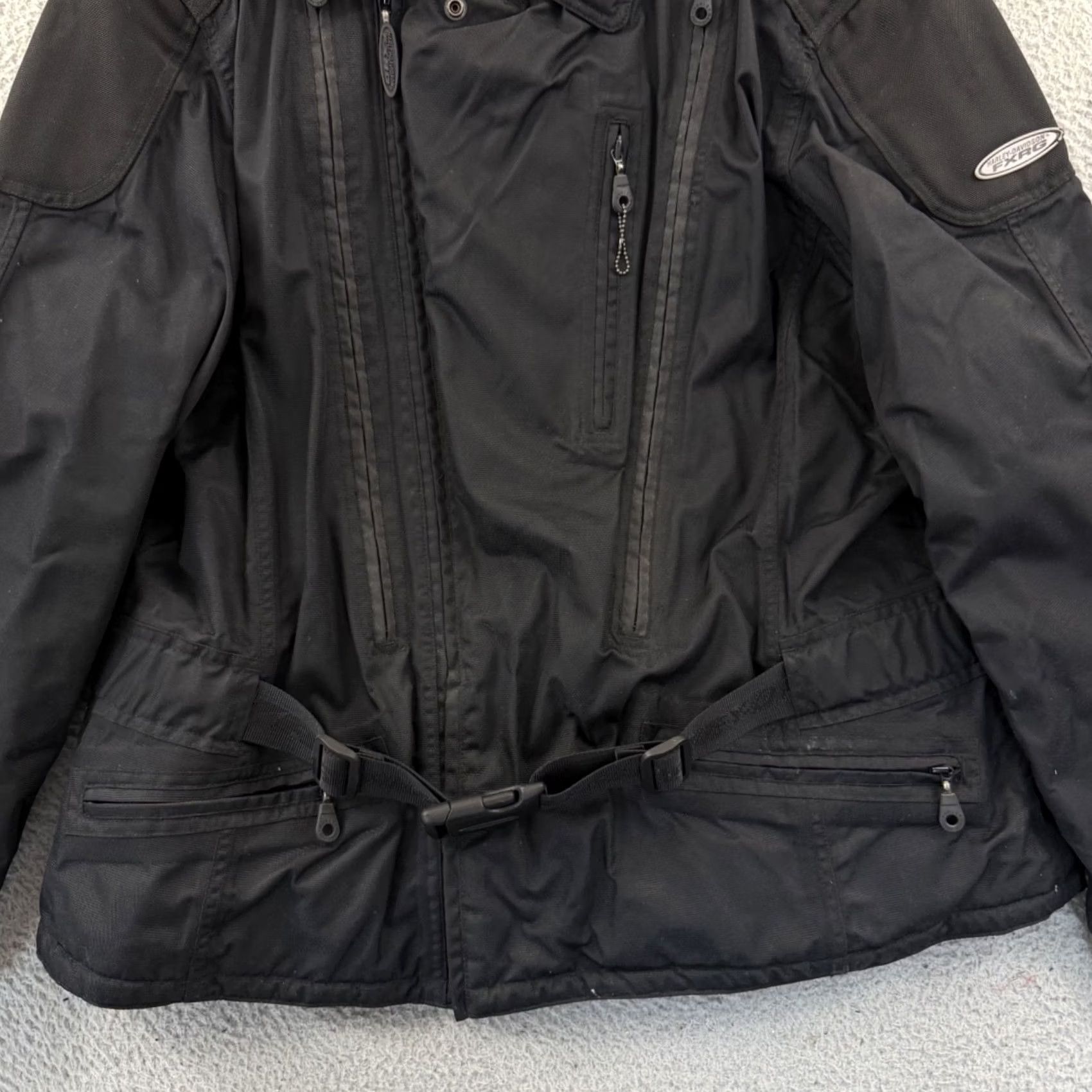 Harley Davidson VINTAGE Harley-Davidson FXRG Motorcycle Jacket Mens 2XL Black Biker Outdoor Zip Jacket Size US XXL / EU 58 / 5 - 2 Thumbnail