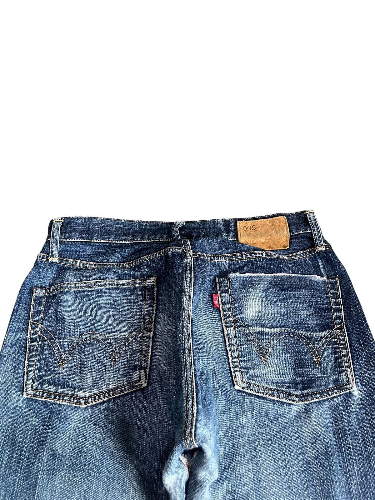 Edwin Vintage Edwin 505 Selvedge Distress Flare Jeans Size US 32 / EU 48 - 4 Thumbnail
