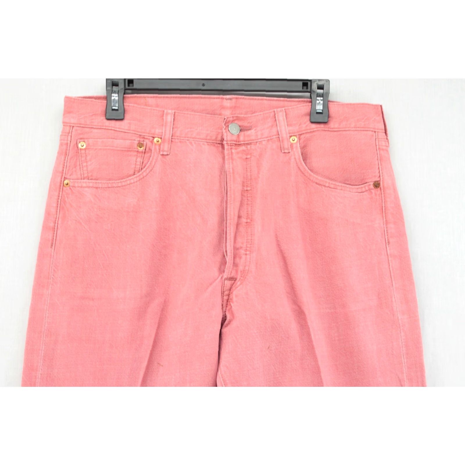 Levi's Levi's 501 Jeans Men 34x32 Button Fly Red White Oak Cone Denim Cotton 5-Pocket Straight Regular Mens Size US 34 / EU 50 - 4 Thumbnail
