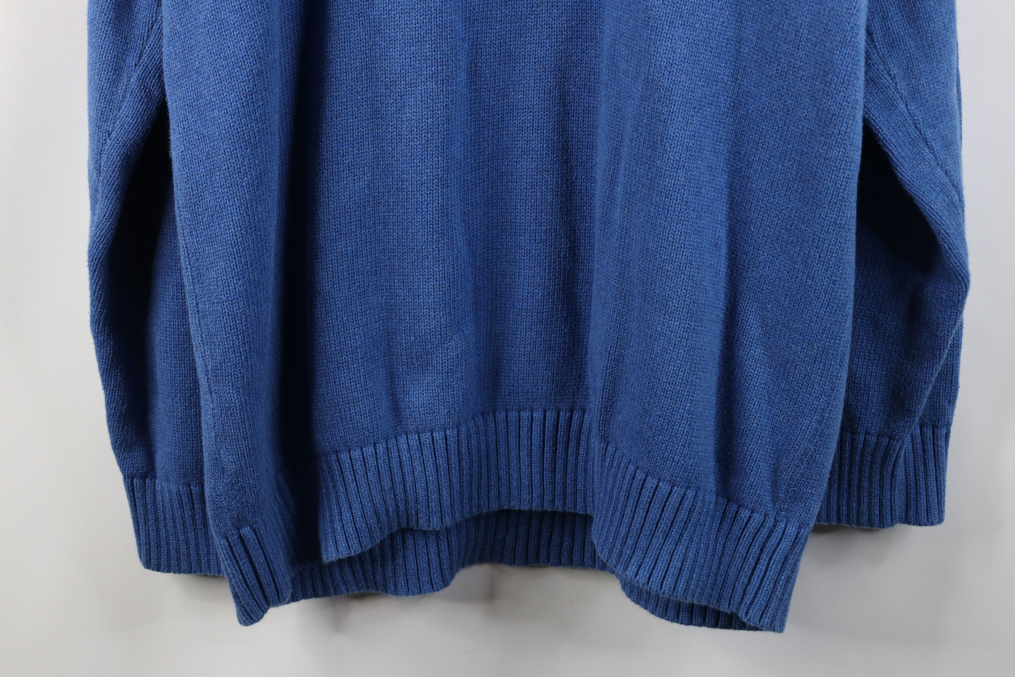 L.L. Bean Vintage 90s LL Bean Heavy Cotton Knit Crewneck Sweater Blue Size US XL / EU 56 / 4 - 10 Thumbnail