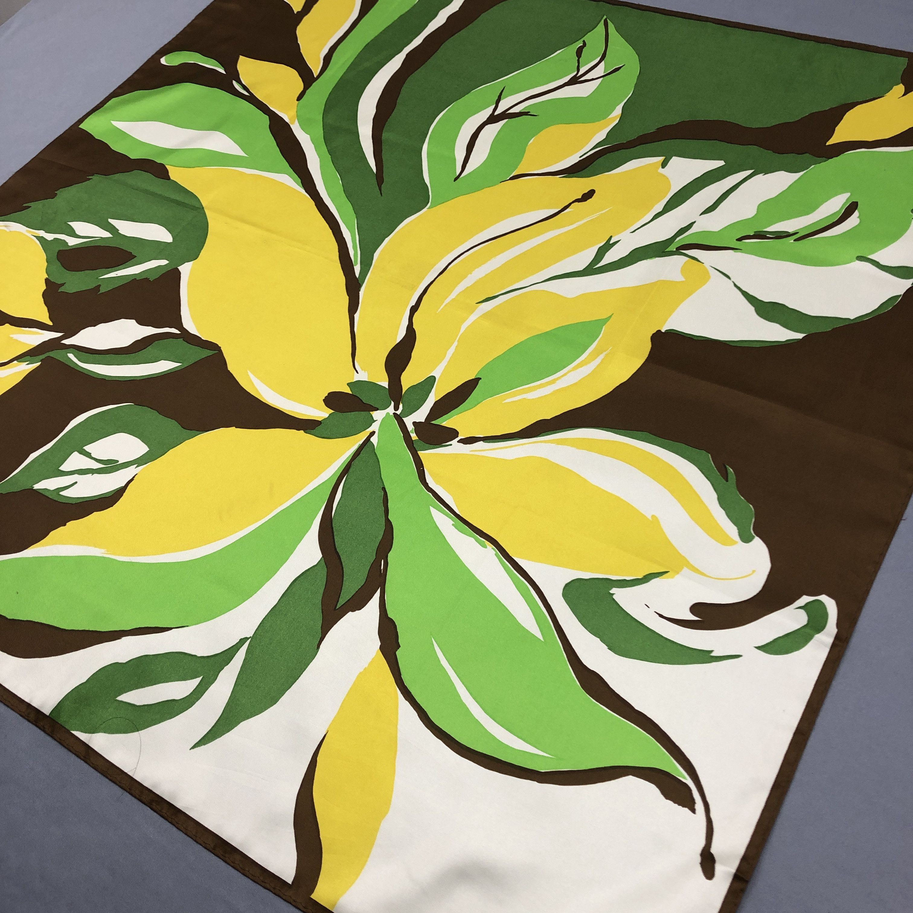 Japanese Brand Vintage 90s Floral SILK Scarf Twill Stole Wraps Scarves Size ONE SIZE - 3 Thumbnail