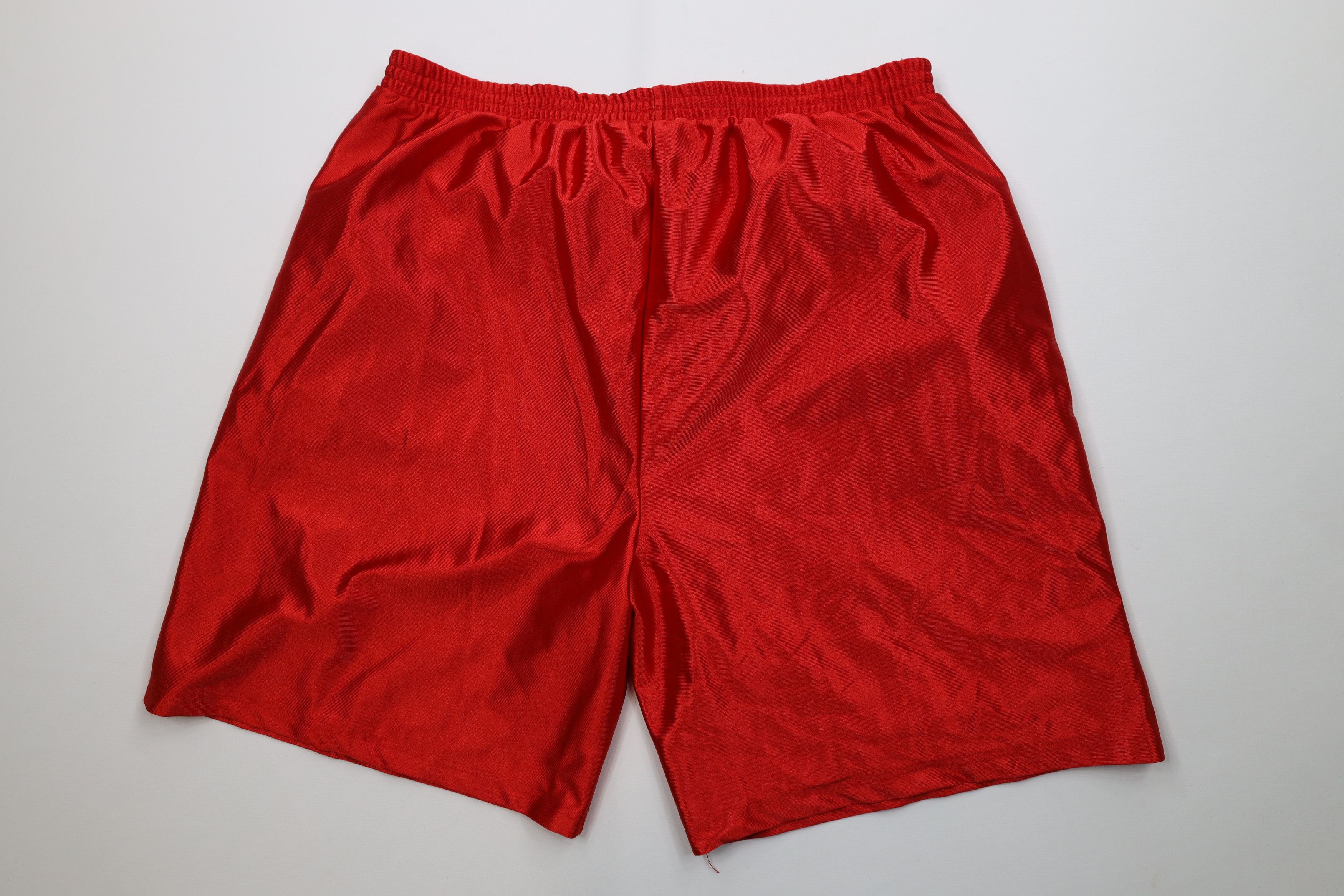 Spalding Vintage 90s Spalding Basketball Basketball Shorts Red Size US 38 / EU 54 - 8 Thumbnail