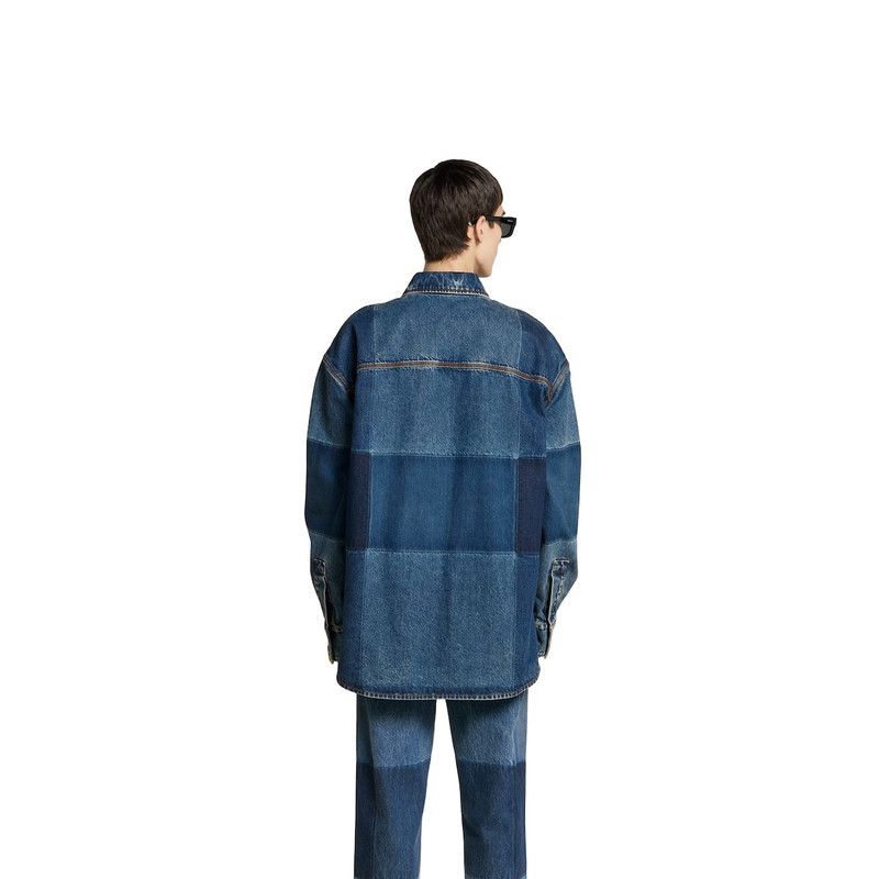 Gucci o1loc1c1125 822185 Cotton Denim Shirt in Blue Size US XS / EU 42 / 0 - 7 Thumbnail