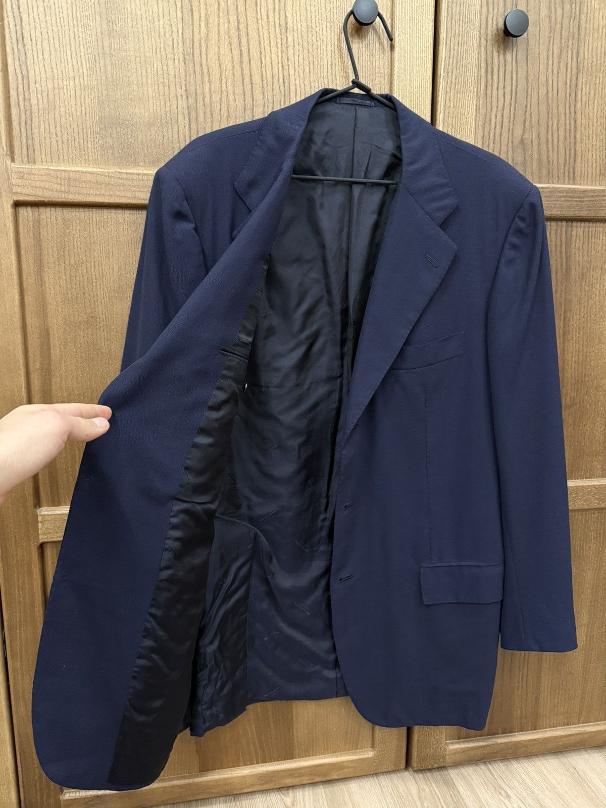 Kiton Kiton Napoli Navy Blue Wool Blazer Three Button Jacket Size 42R - 8 Thumbnail