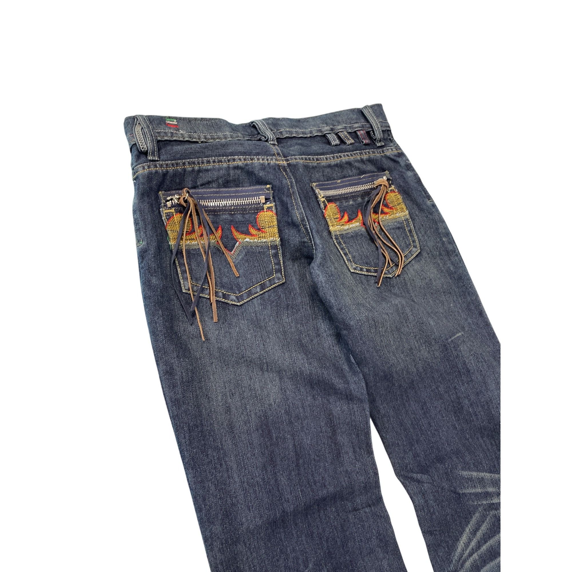 Diesel Diesel Cayre Womans Y2K Blue Wide Leg Stretch Jeans Size 28/ Size 28" / US 6 / IT 42 - 13 Thumbnail