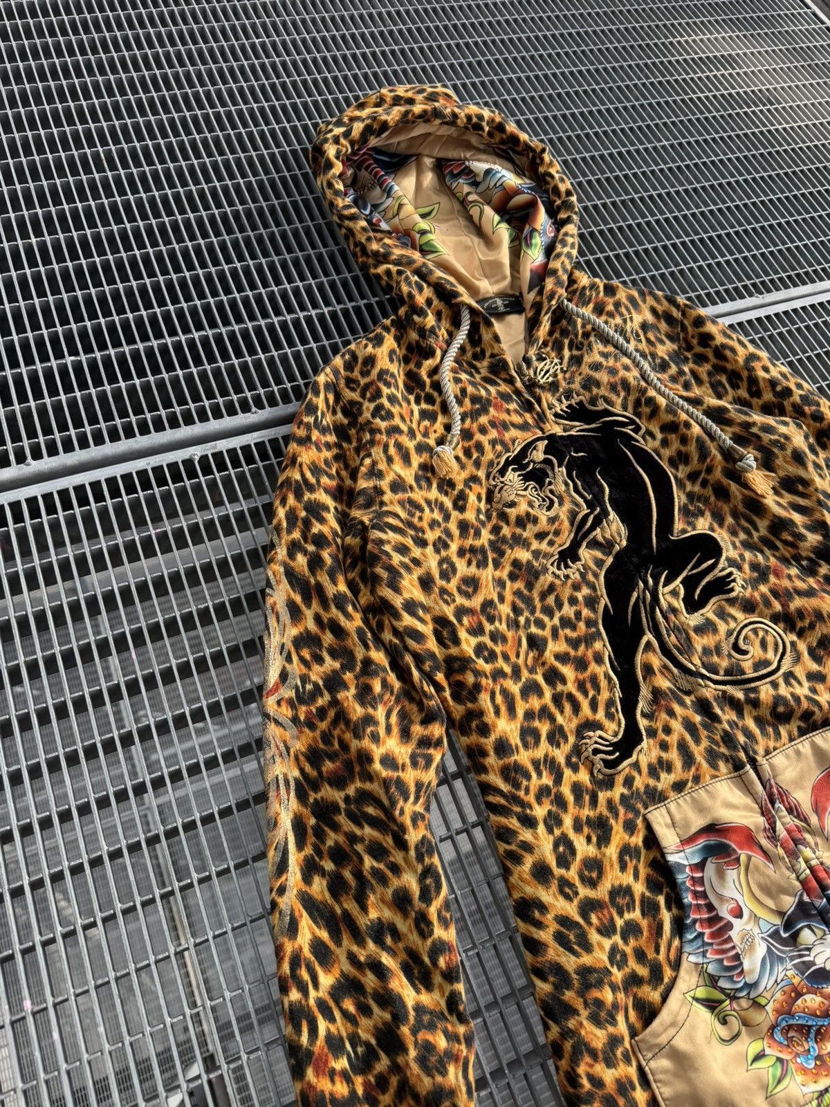 Christian Audigier Vintage Christian Audigier Leopard Y2K Overprinted Zip Size S / US 4 / IT 40 - 4 Thumbnail