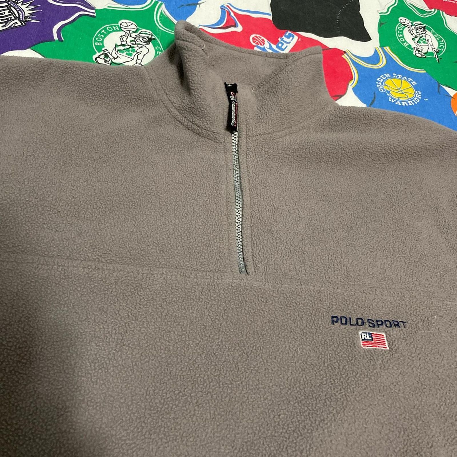 Polo Ralph Lauren × Vintage Vintage Polo Sport Quarter Zip Mens Pullover Fleece Spellout Size US XL / EU 56 / 4 - 3 Thumbnail