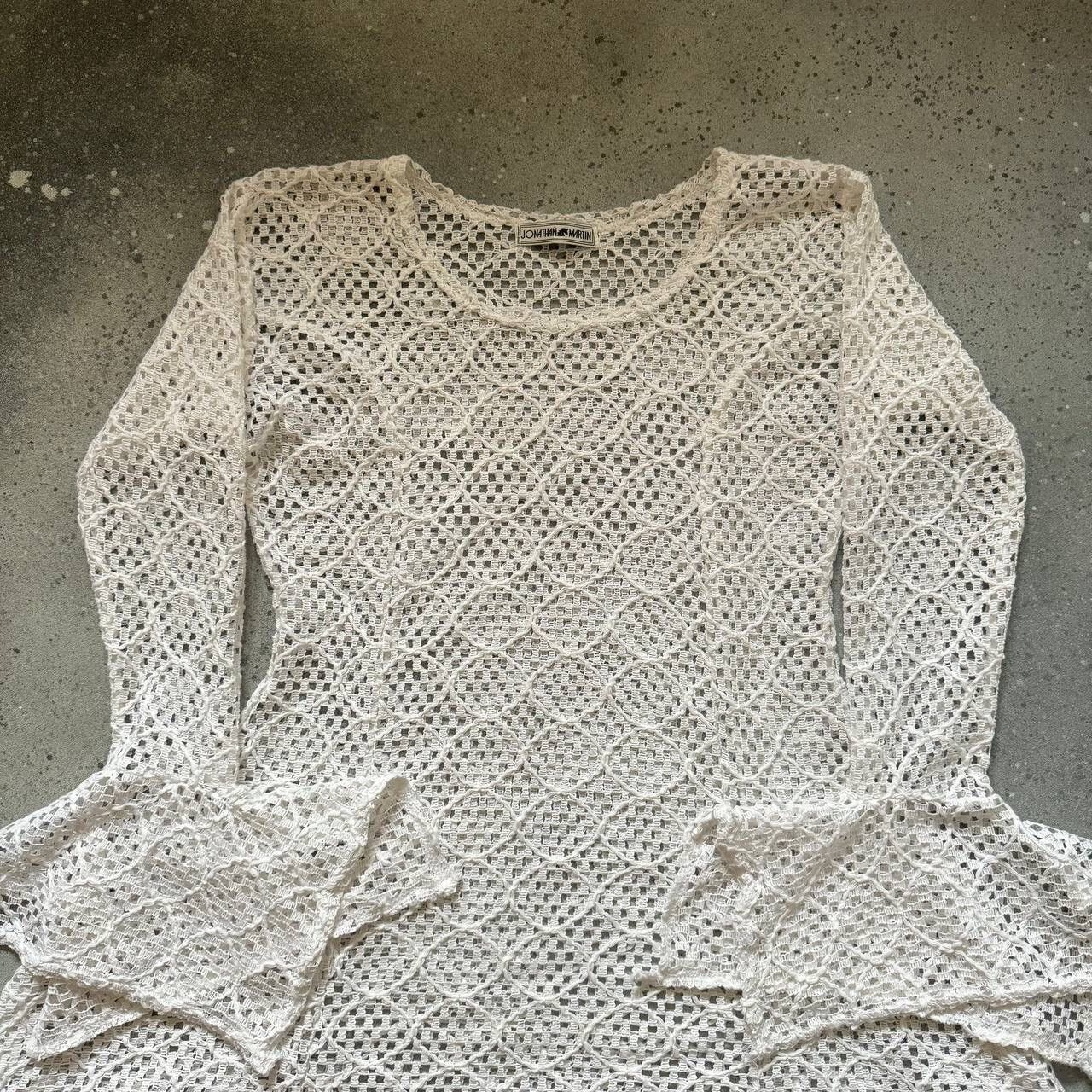 Japanese Brand Vintage Mesh Long Sleeve Dress (Issey Miyake style) Size M / US 6-8 / IT 42-44 - 2 Thumbnail