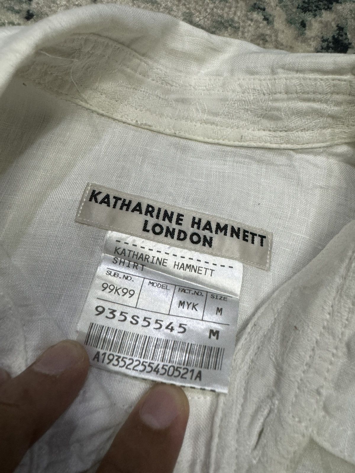 Katharine Hamnett London × Vintage VINTAGE KATHARINE HAMNETT LINEN SHIRT Size US M / EU 48-50 / 2 - 5 Thumbnail