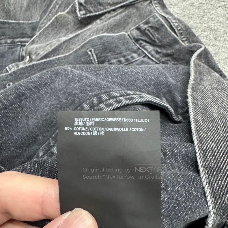 Balenciaga Balenciaga Letter Printed Destroyed Collar Denim Jacket Size XXS / US 00 / IT 34 - 6 Thumbnail