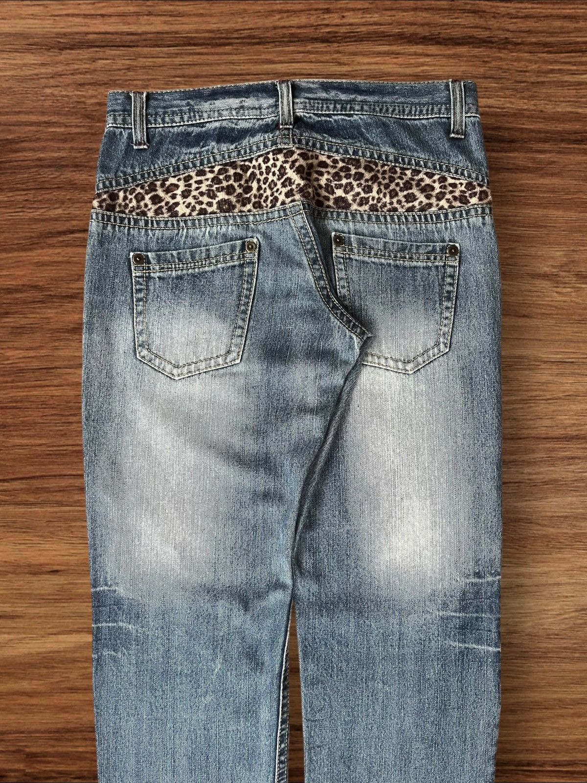 Hysteric Glamour × Japanese Brand Vintage Japanese Brand Blue Washed Distressed Leopard Jeans Size US 30 / EU 46 - 5 Thumbnail
