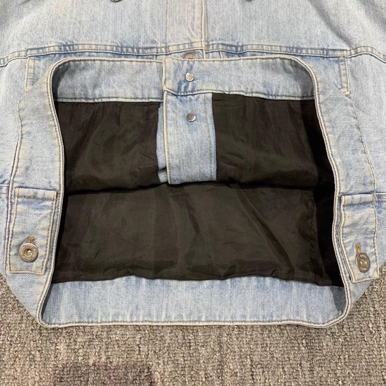 Miu Miu Miu Miu Blue Logo Short Denim Jacket Women's 38 Size XS / US 0-2 / IT 36-38 - 9 Thumbnail