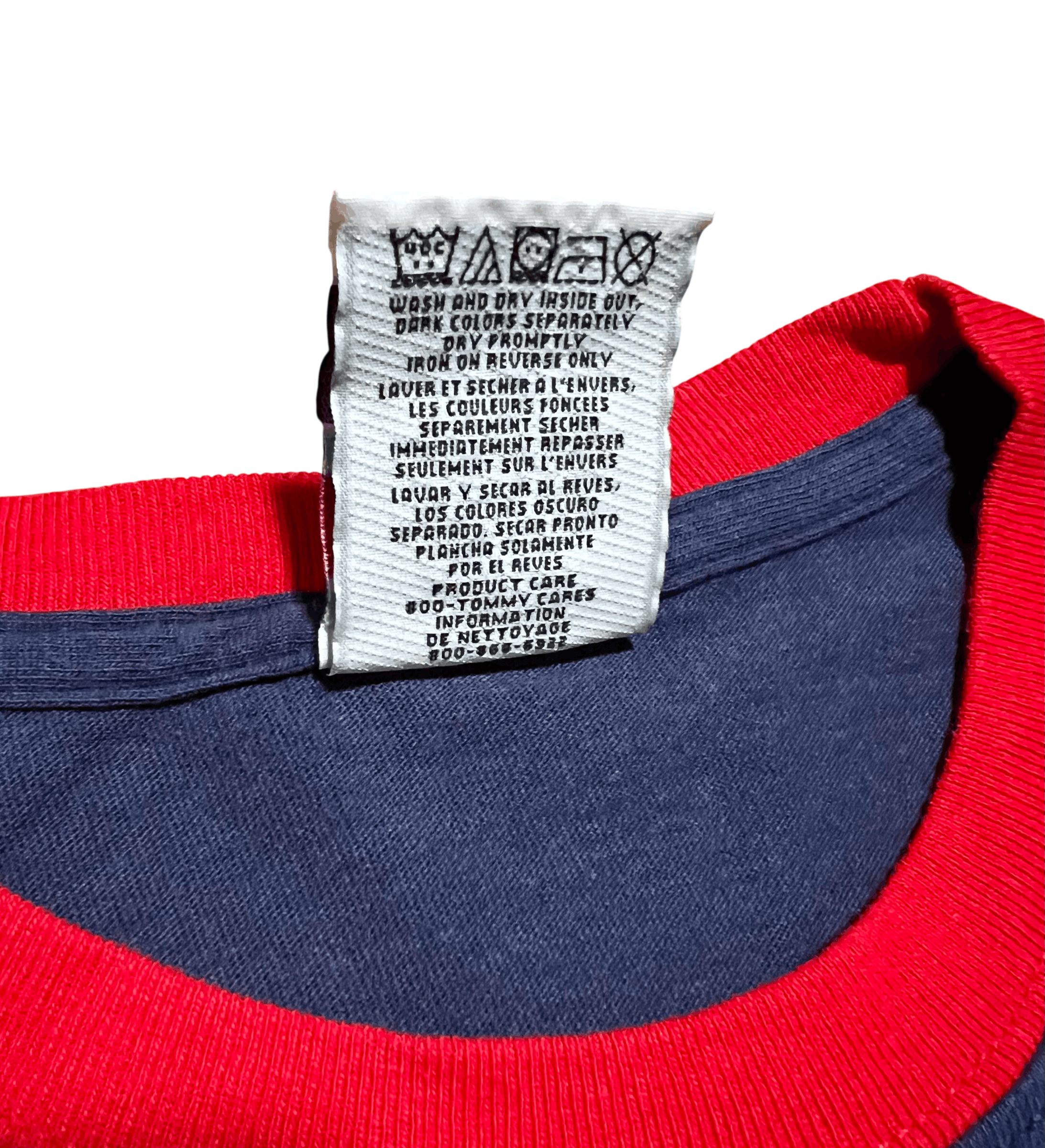 Tommy Jeans Tommy Hilfiger 8 Stitched Y2K/Late 90s Vintage T-Shirt Size US L / EU 52-54 / 3 - 4 Thumbnail
