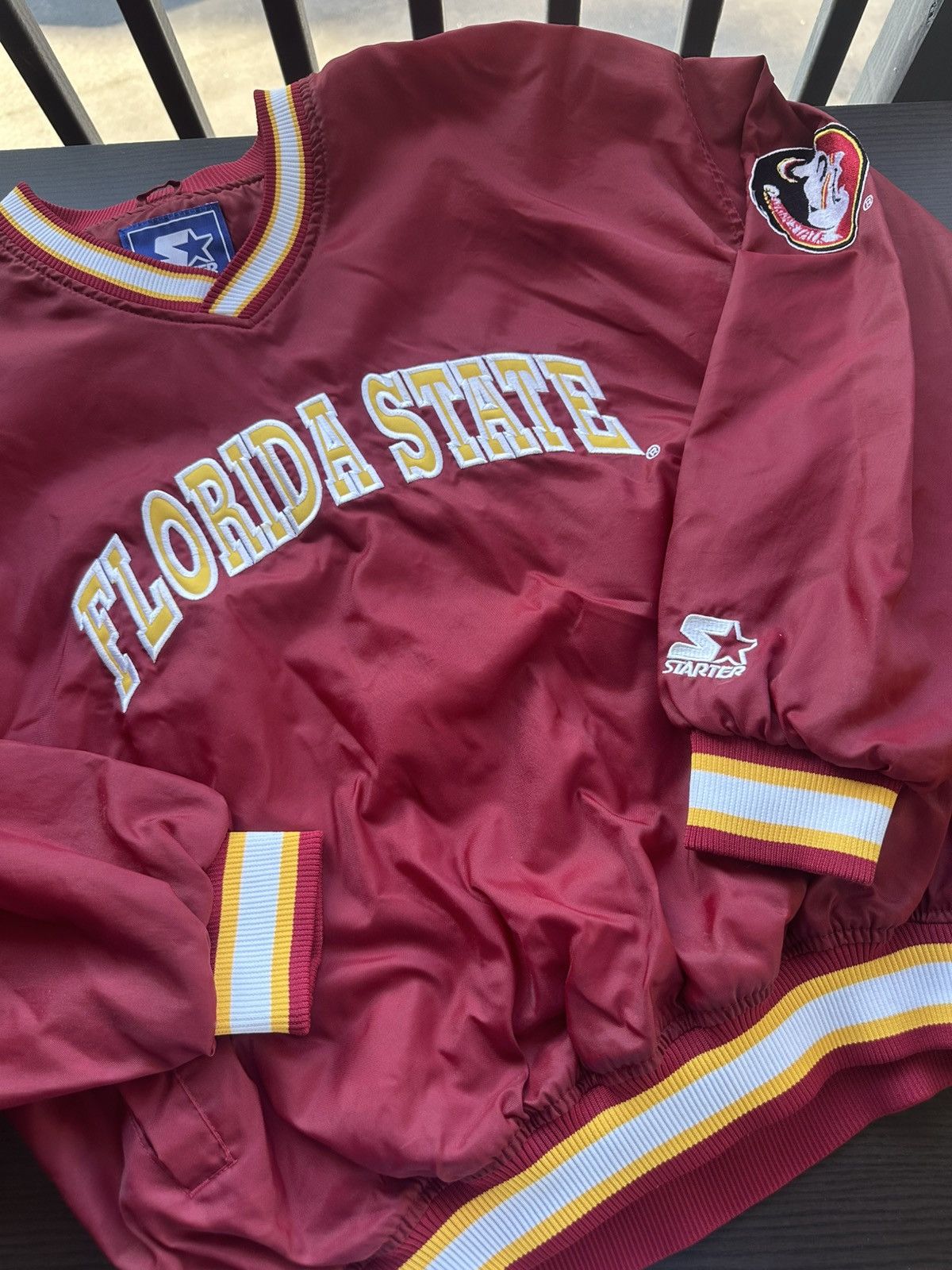 NCAA Florida State FSU Vintage Varsity Pullover Starter Jacket XL Size US XL / EU 56 / 4 - 2 Thumbnail