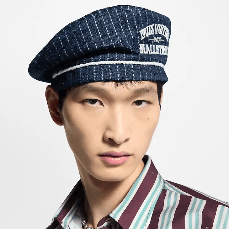 Louis Vuitton Denim Stripes Beret Size ONE SIZE - 4 Thumbnail