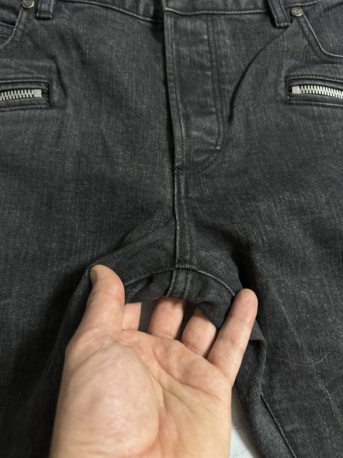 Balmain Rare Luxury Balmain Moto Biker Denim Jeans Made in Japan Size US 32 / EU 48 - 6 Thumbnail