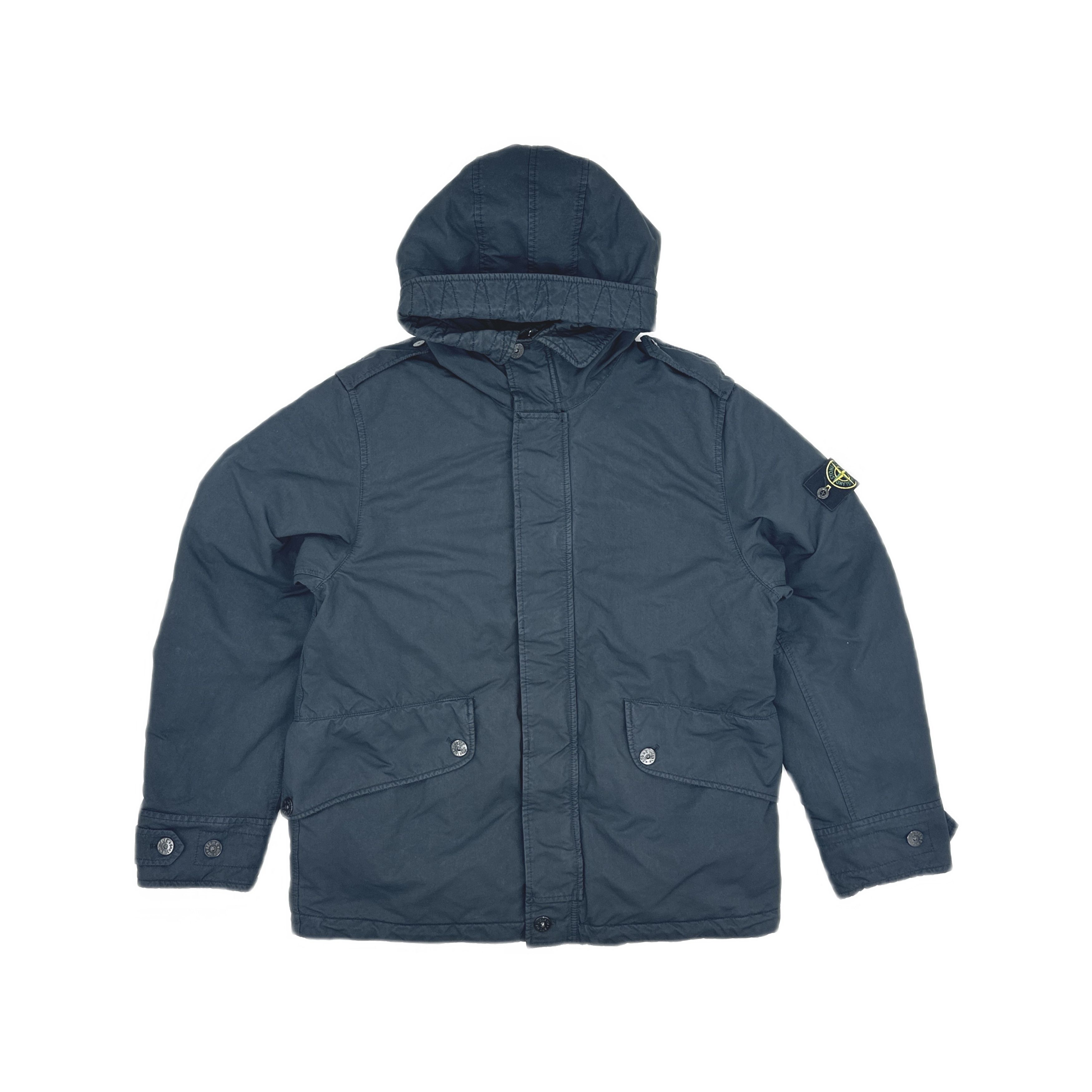 Stone Island Stone Island Logo Patch Hooded Jacket Navy Size L Size US L / EU 52-54 / 3 - 1 Thumbnail